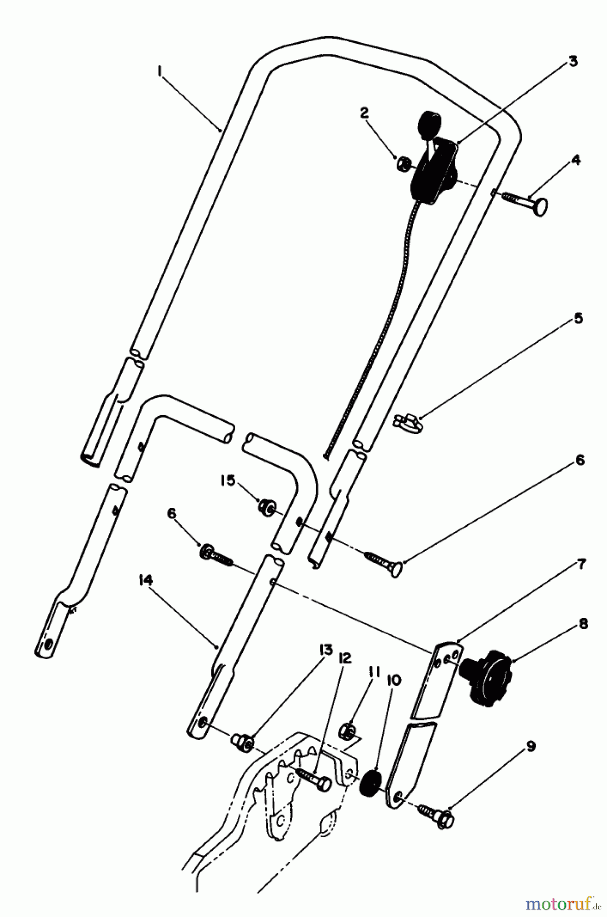  Toro Neu Mowers, Walk-Behind Seite 1 20742C - Toro Lawnmower, 1985 (5000001-5999999) HANDLE ASSEMBLY