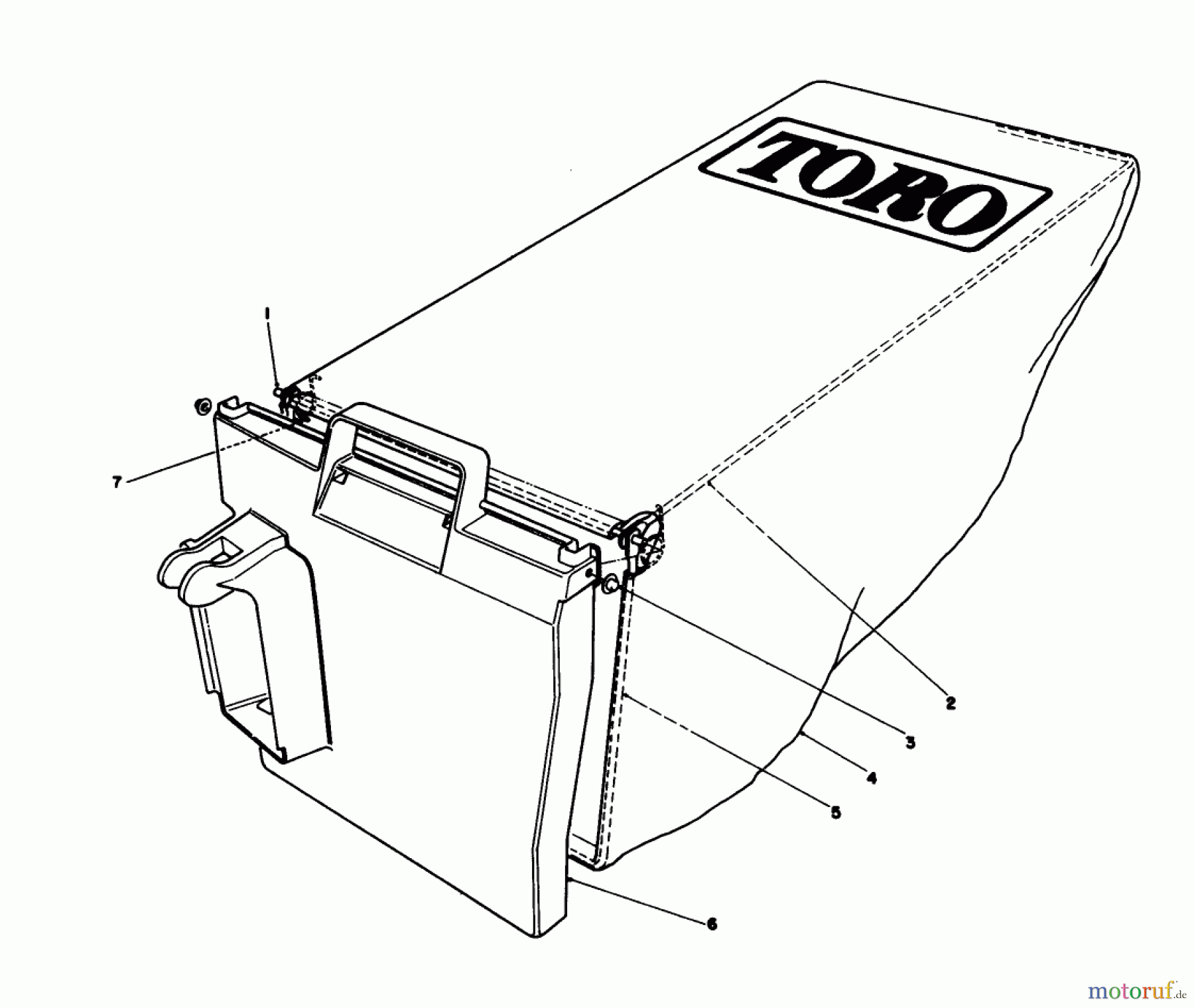  Toro Neu Mowers, Walk-Behind Seite 1 20745C - Toro Lawnmower, 1988 (8000001-8999999) GRASS BAG ASSEMBLY NO. 12-8859