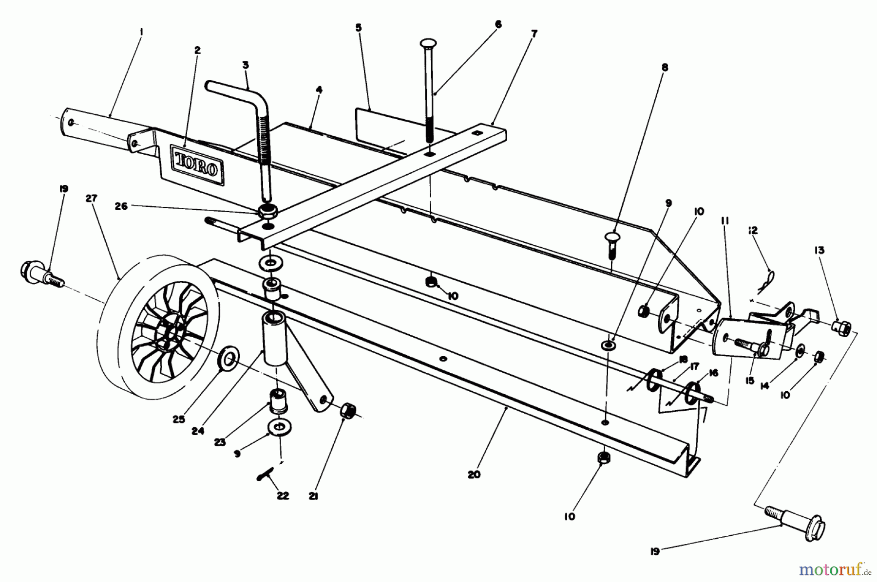  Toro Neu Mowers, Walk-Behind Seite 1 20747C - Toro Lawnmower, 1987 (7000001-7999999) DETHATCHER KIT MODEL NO. 59126 (OPTIONAL)