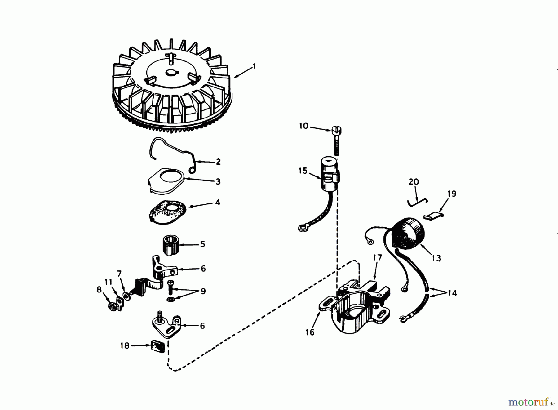  Toro Neu Mowers, Walk-Behind Seite 1 20752 - Toro Lawnmower, 1978 (8000001-8999999) MAGNETO NO. 610793A