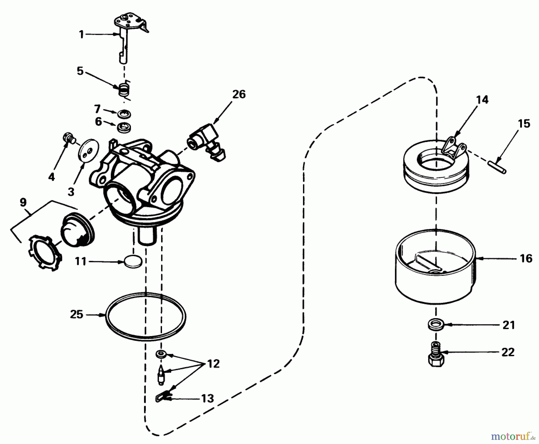  Toro Neu Mowers, Walk-Behind Seite 1 20758 - Toro Lawnmower, 1982 (2000001-2999999) CARBURETOR NO. 632050