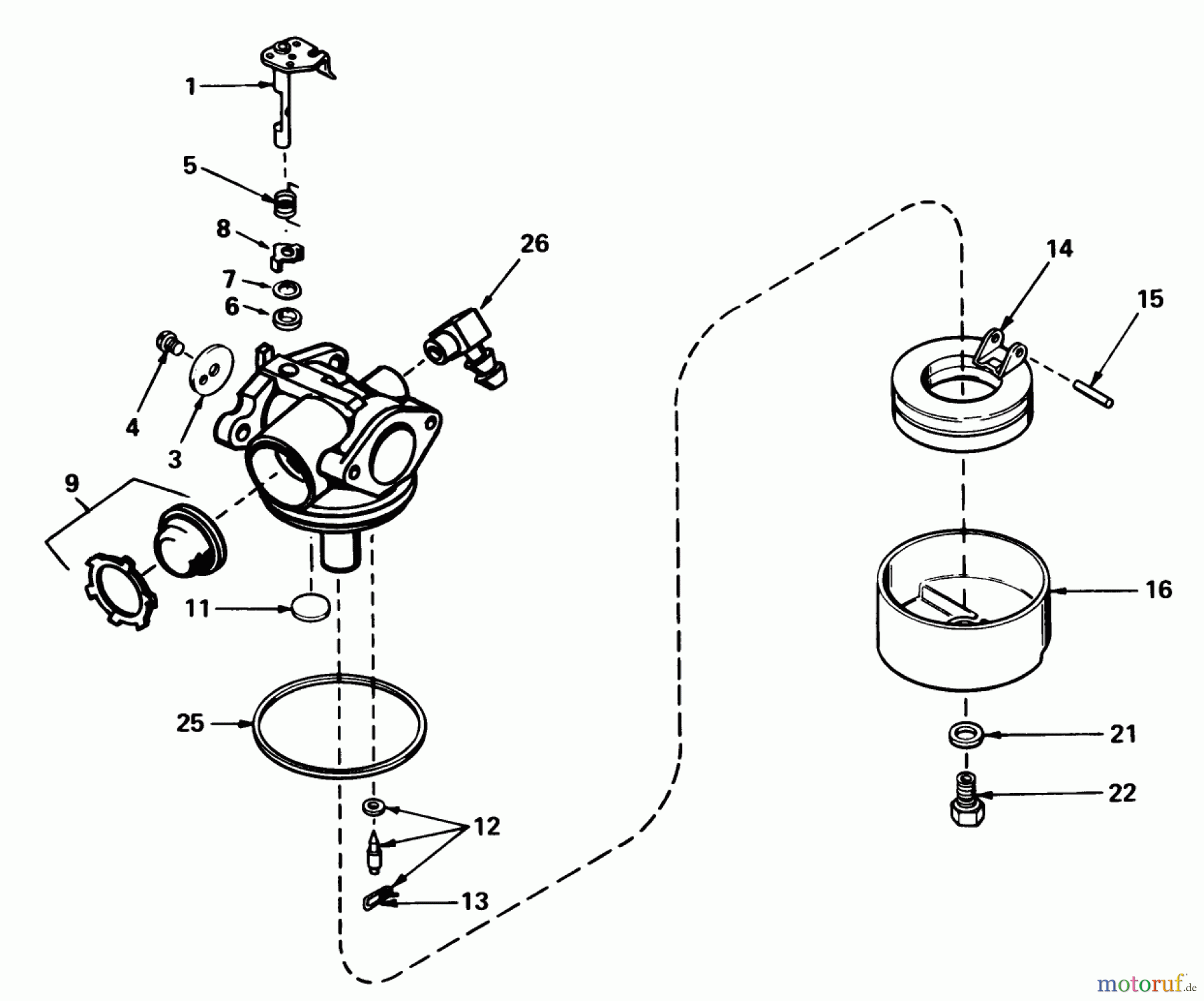  Toro Neu Mowers, Walk-Behind Seite 1 20762 - Toro Lawnmower, 1981 (1000001-1999999) CARBURETOR NO. 632050