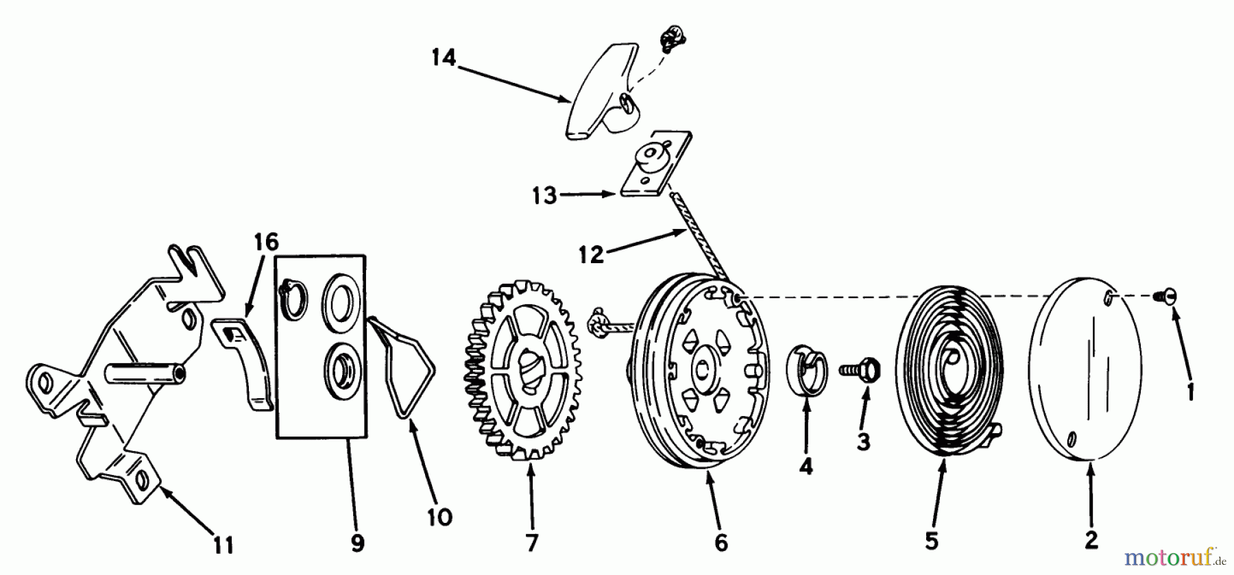  Toro Neu Mowers, Walk-Behind Seite 1 20772 - Toro Lawnmower, 1980 (0000001-0999999) STARTER NO. 590450A