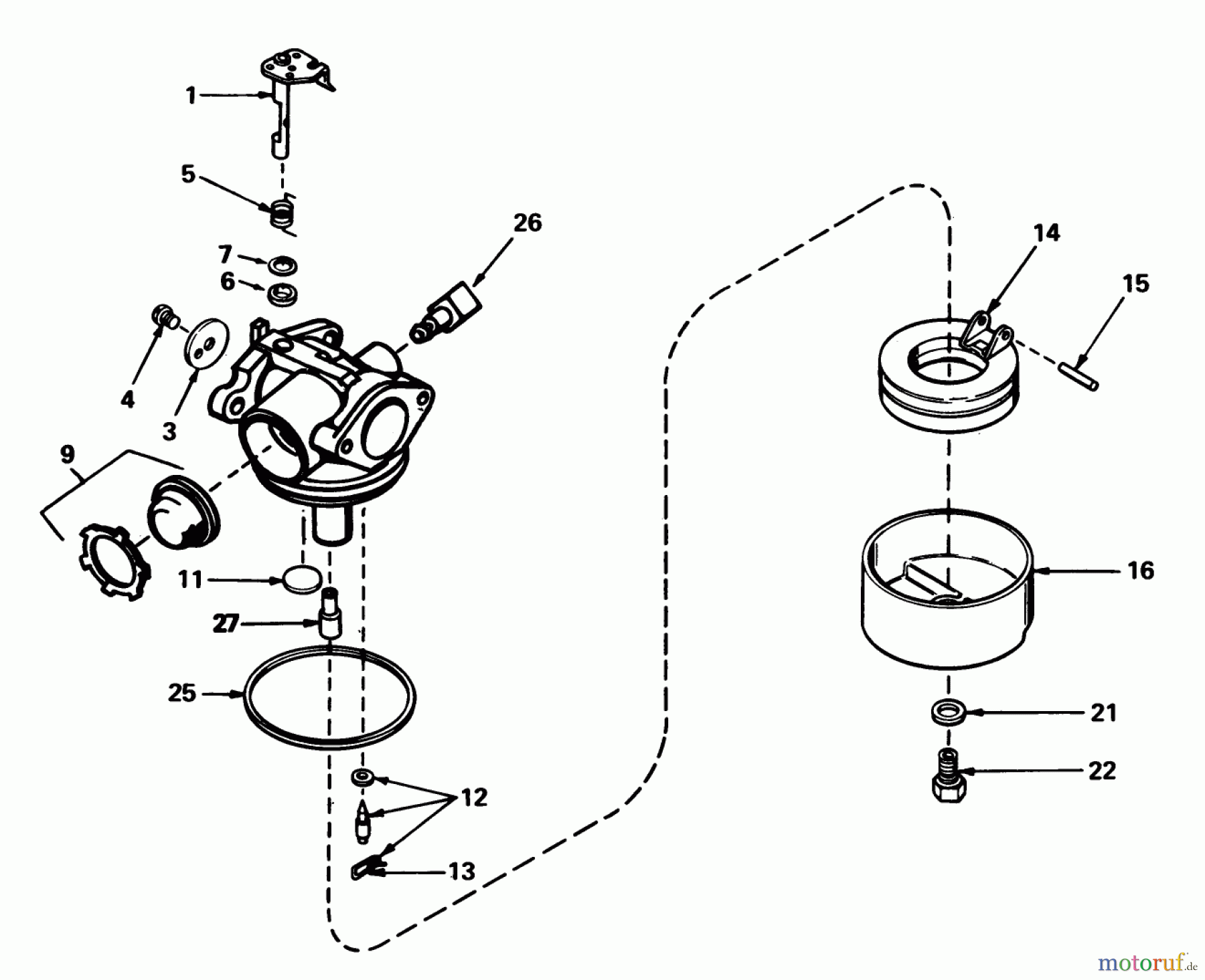  Toro Neu Mowers, Walk-Behind Seite 1 20773 - Toro Lawnmower, 1983 (3000001-3999999) CARBURETOR NO. 632050A