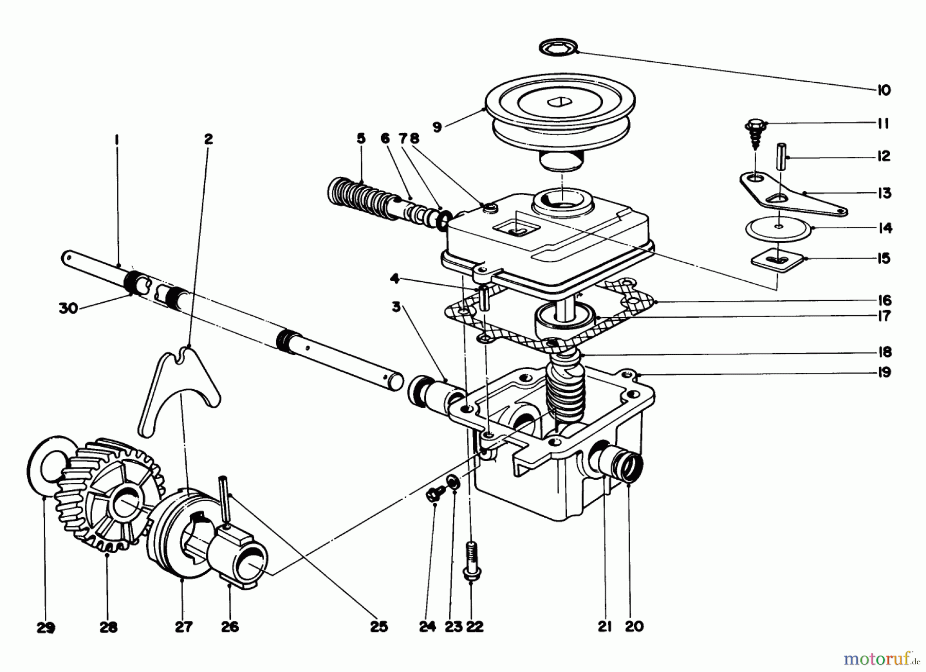  Toro Neu Mowers, Walk-Behind Seite 1 20773 - Toro Lawnmower, 1983 (3000001-3999999) GEAR CASE ASSEMBLY