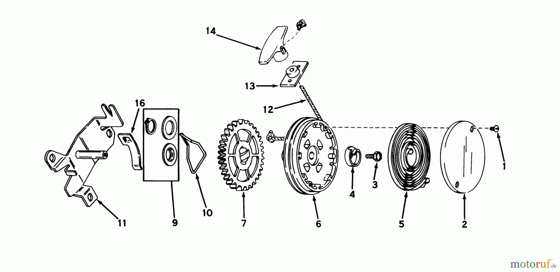  Toro Neu Mowers, Walk-Behind Seite 1 20775 - Toro Lawnmower, 1980 (0000001-0999999) REWIND STARTER NO. 590450A