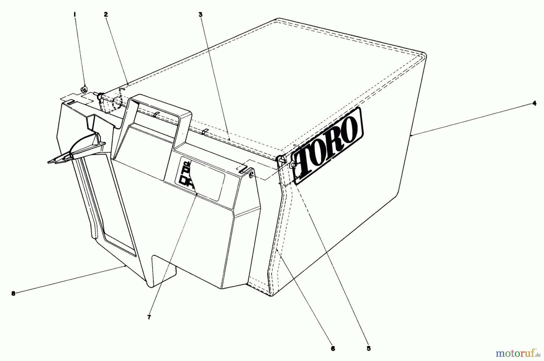  Toro Neu Mowers, Walk-Behind Seite 1 20775 - Toro Lawnmower, 1982 (2000001-2999999) GRASS BAG ASSEMBLY NO. 11-0189