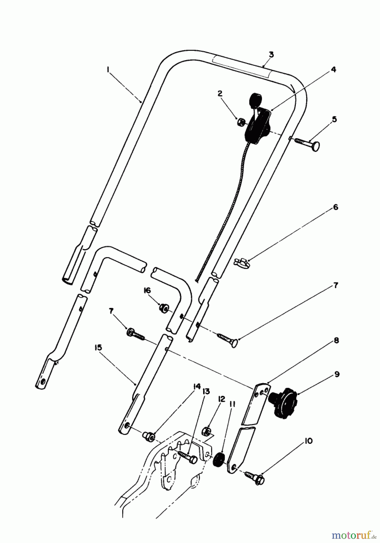  Toro Neu Mowers, Walk-Behind Seite 1 20780C - Toro Lawnmower, 1988 (8000001-8999999) HANDLE ASSEMBLY