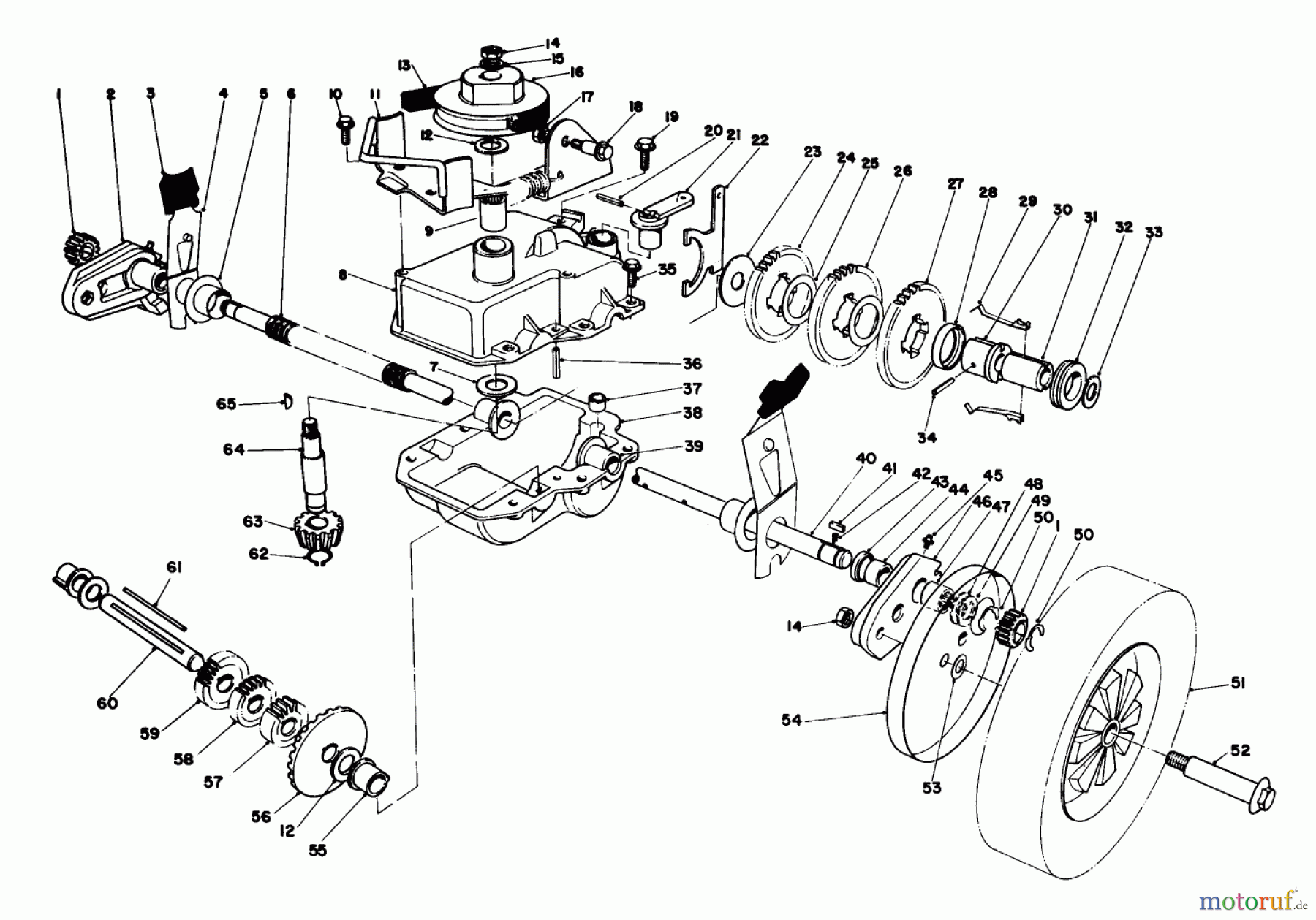  Toro Neu Mowers, Walk-Behind Seite 1 20790 - Toro Lawnmower, 1982 (2000001-2999999) GEAR CASE ASSEMBLY