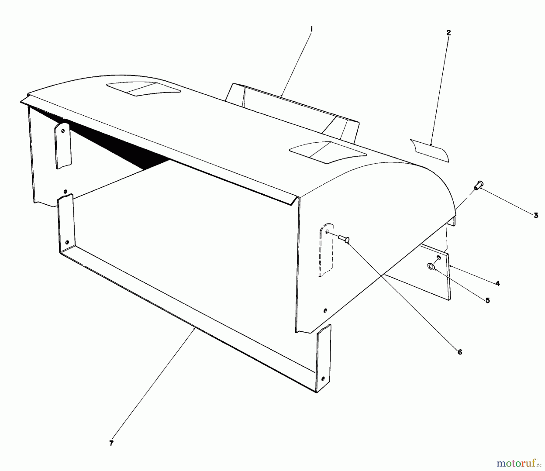  Toro Neu Mowers, Walk-Behind Seite 1 20825 - Toro Electric Lawnmower, 1981 (1000001-1999999) DEFLECTOR ASSEMBLY MODEL NO. 59142 (OPTIONAL)