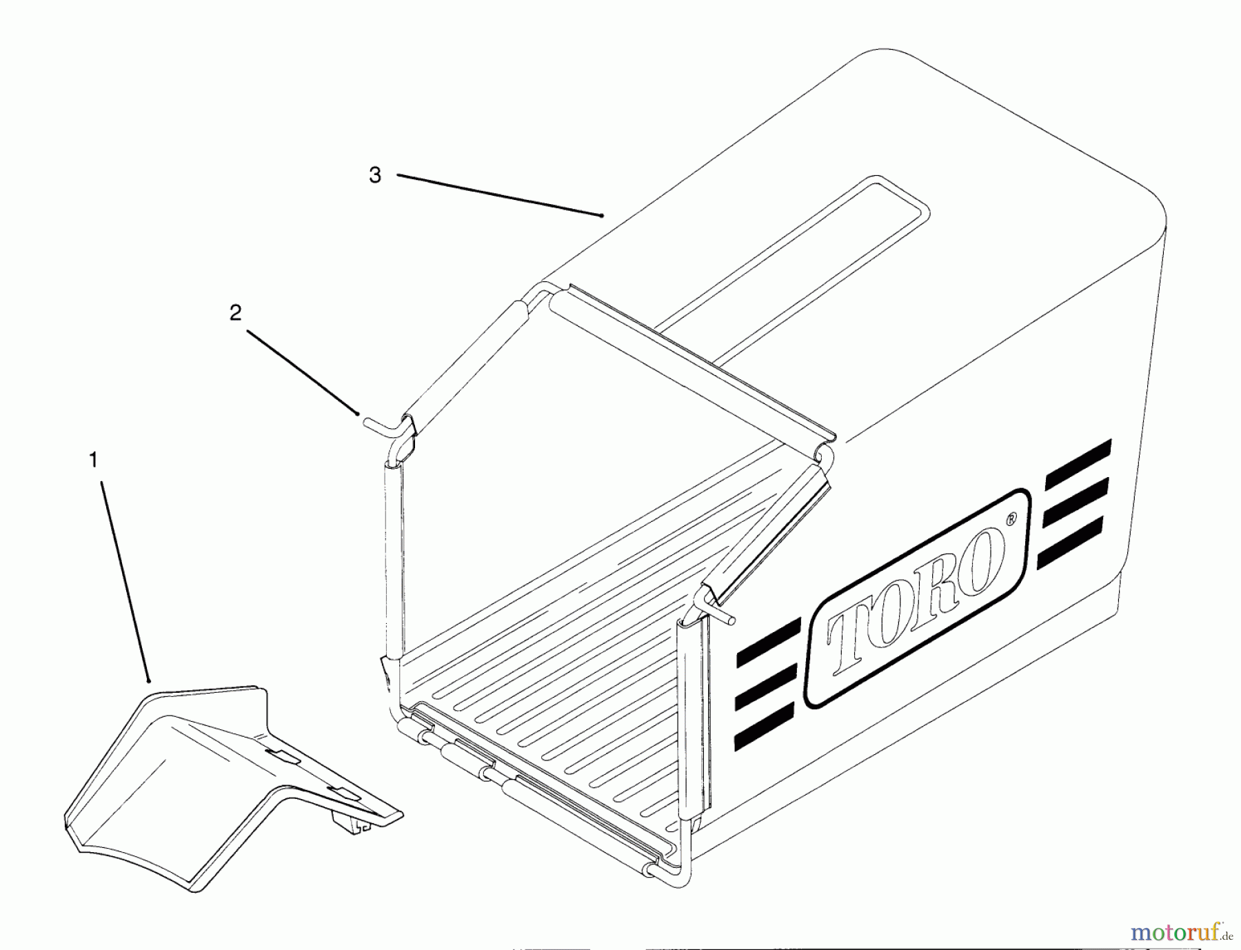  Toro Neu Mowers, Walk-Behind Seite 2 21011BC - Toro Lawnmower, 1995 (5900001-5999999) GRASS BAG ASSEMBLY