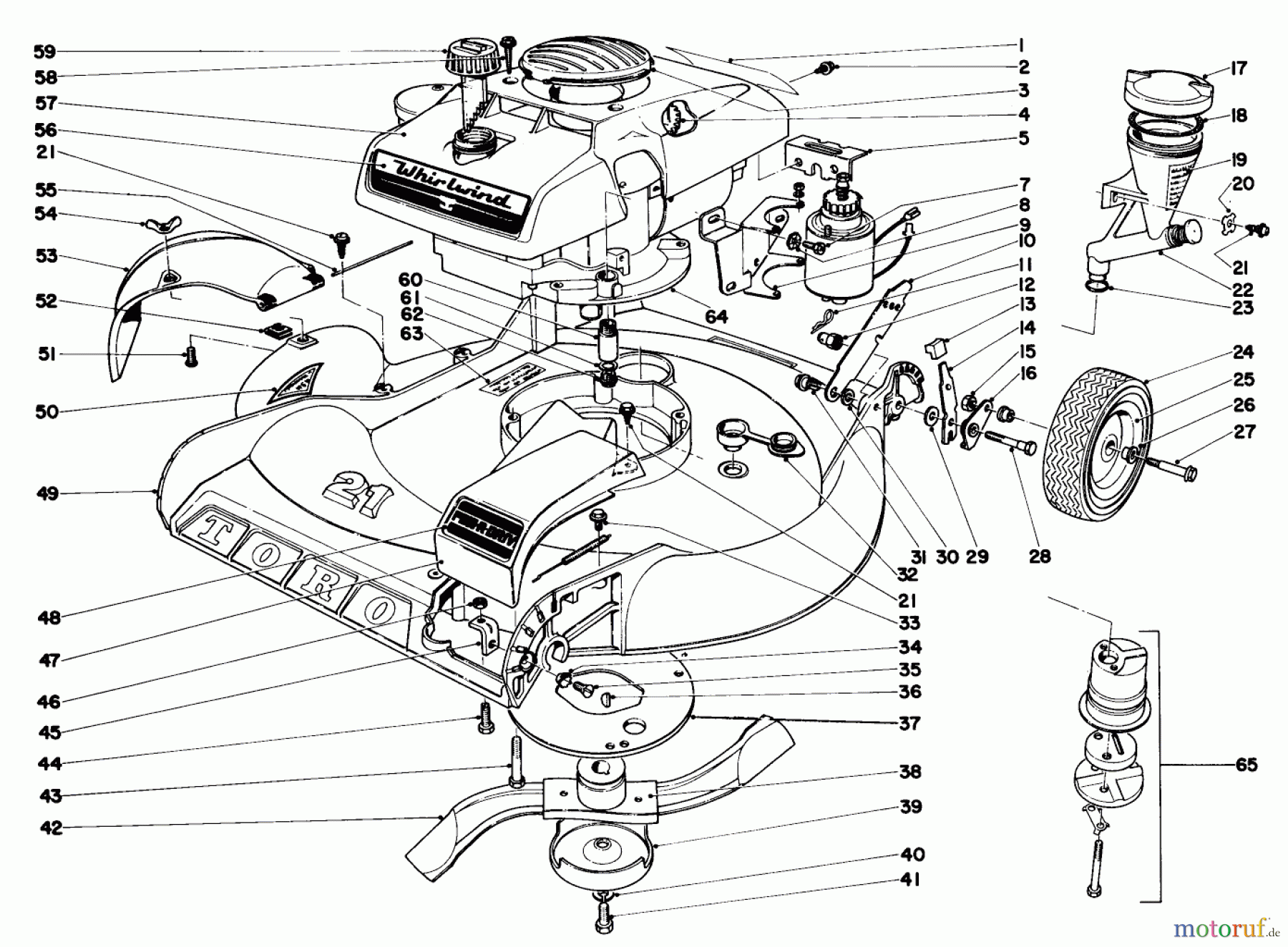  Toro Neu Mowers, Walk-Behind Seite 2 21100 - Toro Whirlwind Lawnmower, 1968 (8000001-8999999) 21