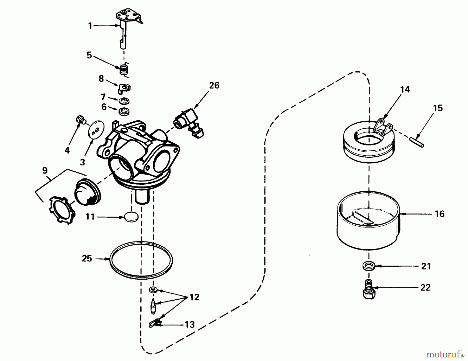  Toro Neu Mowers, Walk-Behind Seite 2 21658 - Toro Whirlwind II Deluxe, 1978 (8000001-8999999) CARBURETOR NO. 632050 (MOWER MODEL NO. 21658 AND 21738)(ENGINE NOS. TNT 100-10055B AND TNT 100-10056B)