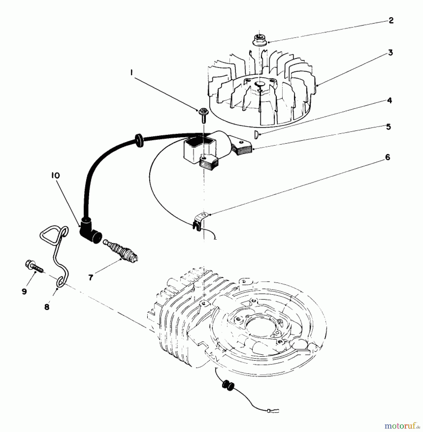  Toro Neu Mowers, Walk-Behind Seite 2 22025 - Toro Lawnmower, 1984 (4000001-4999999) FLYWHEEL & MAGNETO ASSEMBLY