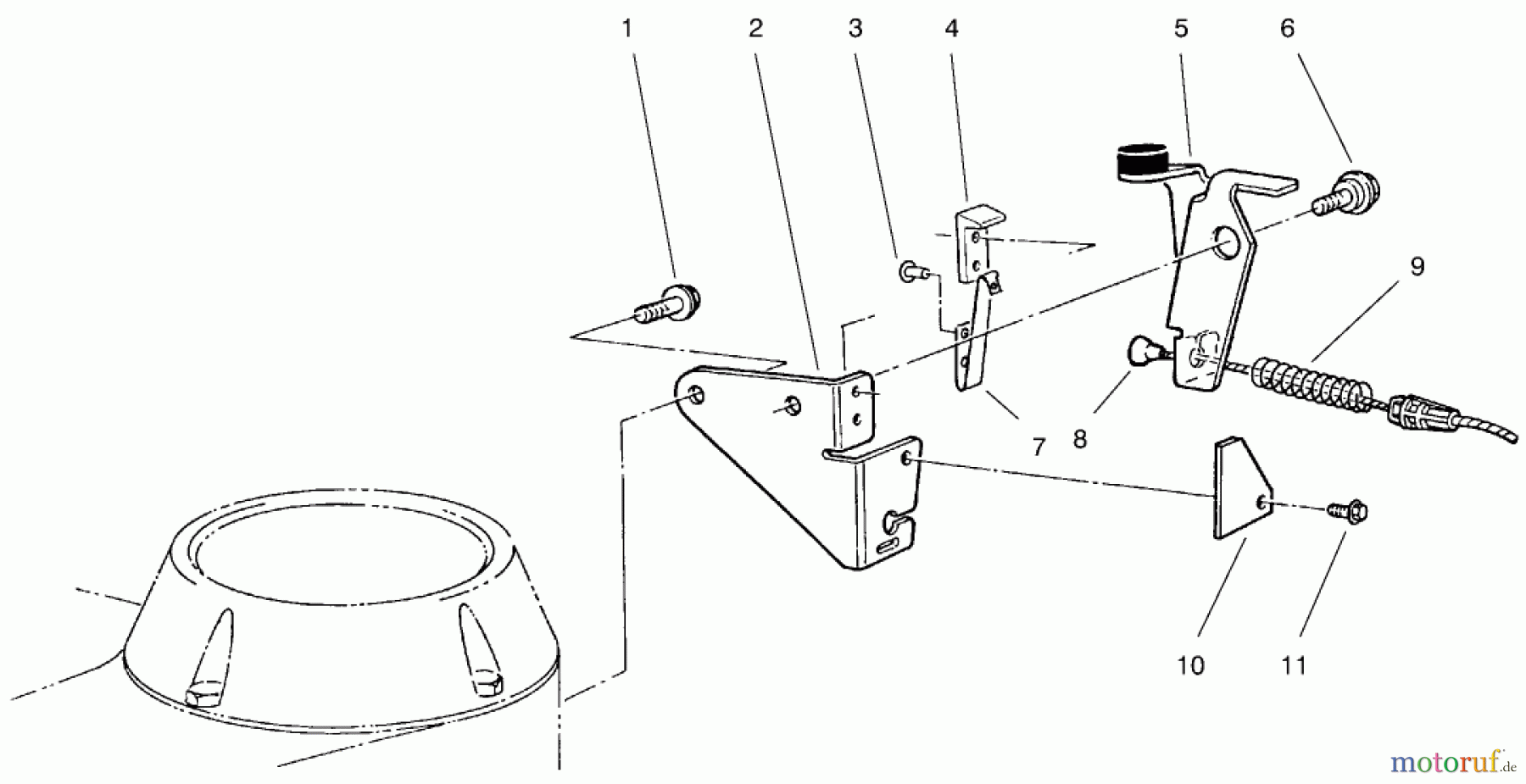  Toro Neu Mowers, Walk-Behind Seite 2 22026 - Toro Side Discharge Mower, 1997 (7900001-7999999) BRAKE ASSEMBLY