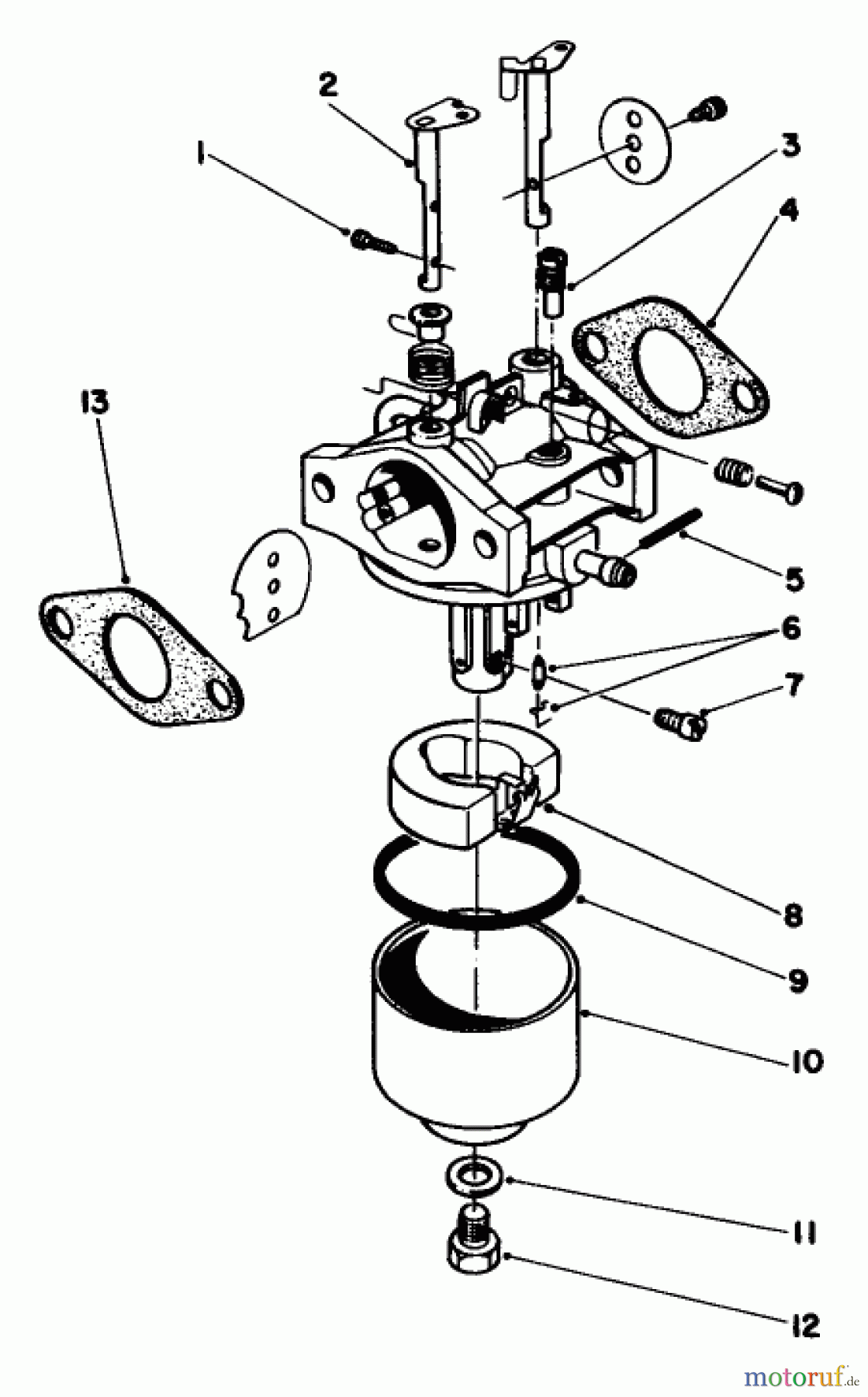  Toro Neu Mowers, Walk-Behind Seite 2 22030 - Toro Lawnmower, 1984 (4000001-4999999) CARBURETOR ASSEMBLY