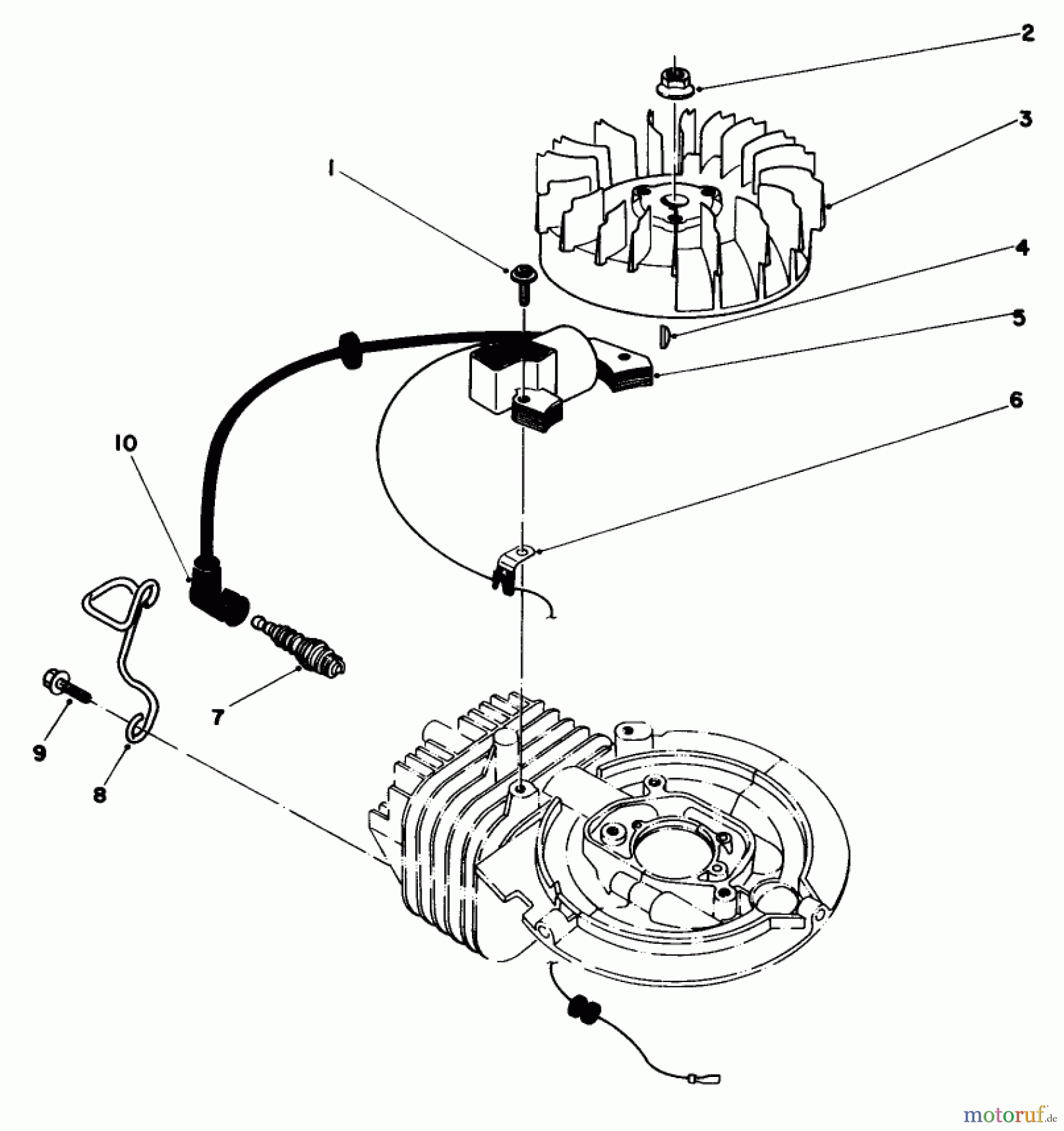  Toro Neu Mowers, Walk-Behind Seite 2 22035 - Toro Lawnmower, 1984 (4000001-4999999) FLYWHEEL & MAGNETO ASSEMBLY