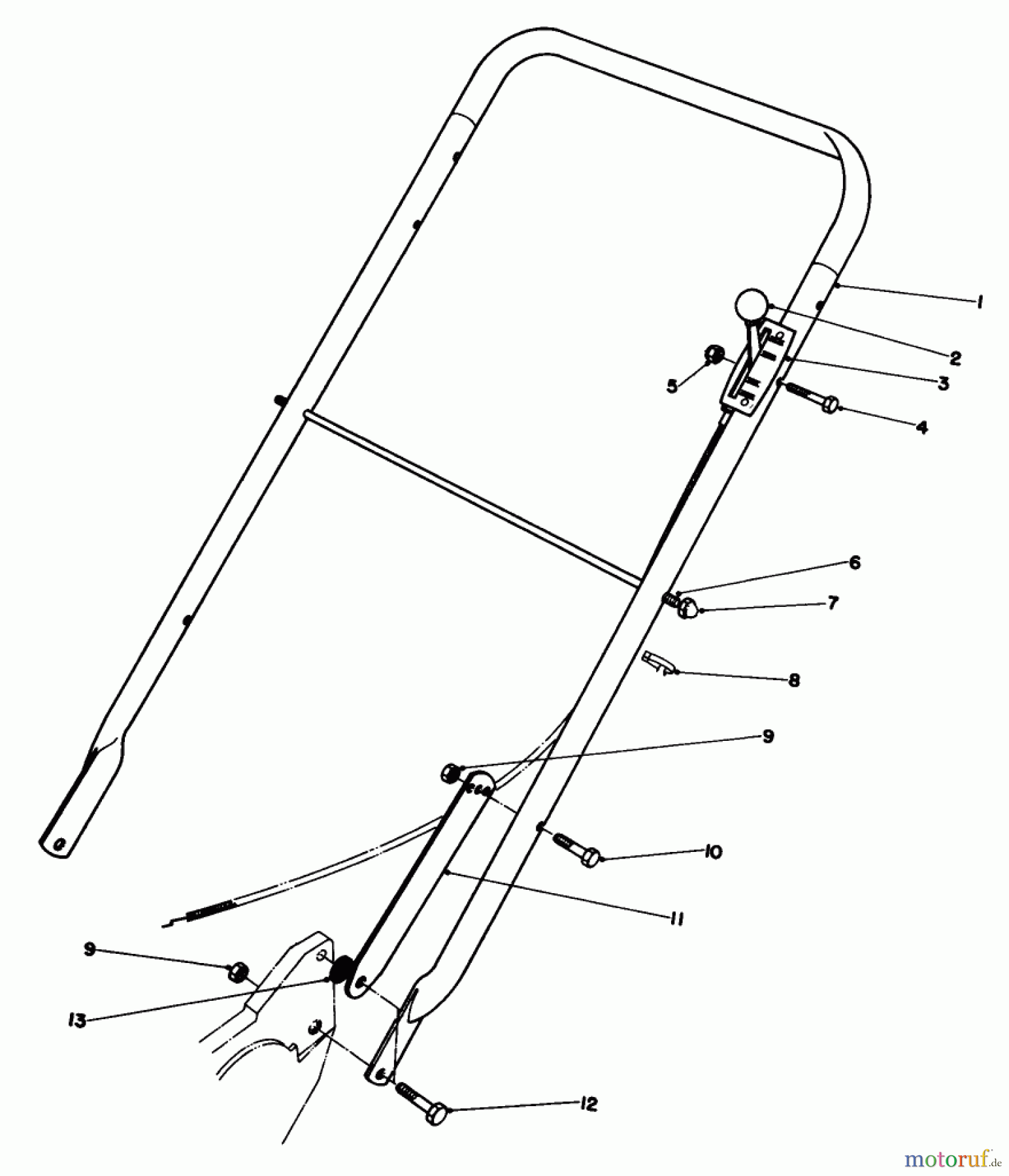  Toro Neu Mowers, Walk-Behind Seite 2 22035 - Toro Lawnmower, 1984 (4000001-4999999) HANDLE ASSEMBLY (MODEL 22030)