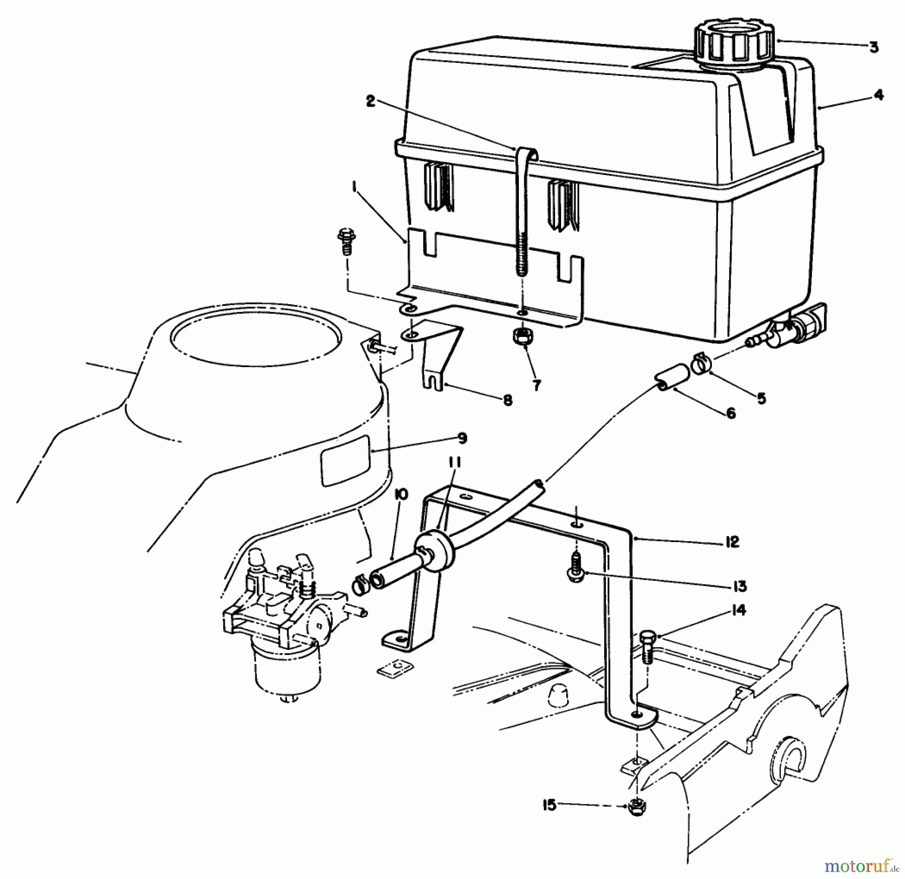  Toro Neu Mowers, Walk-Behind Seite 2 22030 - Toro Lawnmower, 1990 (0000001-0999999) GAS TANK ASSEMBLY