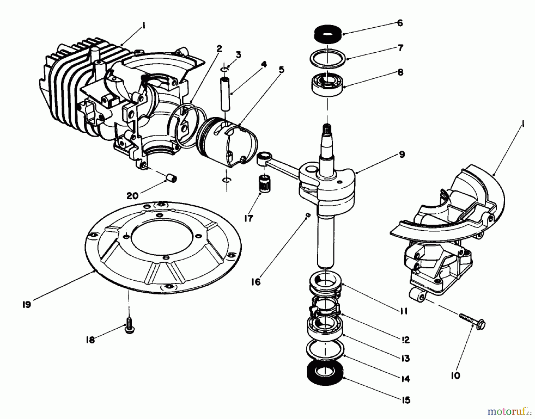  Toro Neu Mowers, Walk-Behind Seite 2 22035C - Toro Lawnmower, 1987 (7000001-7999999) CRANKSHAFT ASSEMBLY (MODEL NO. 47PG6)