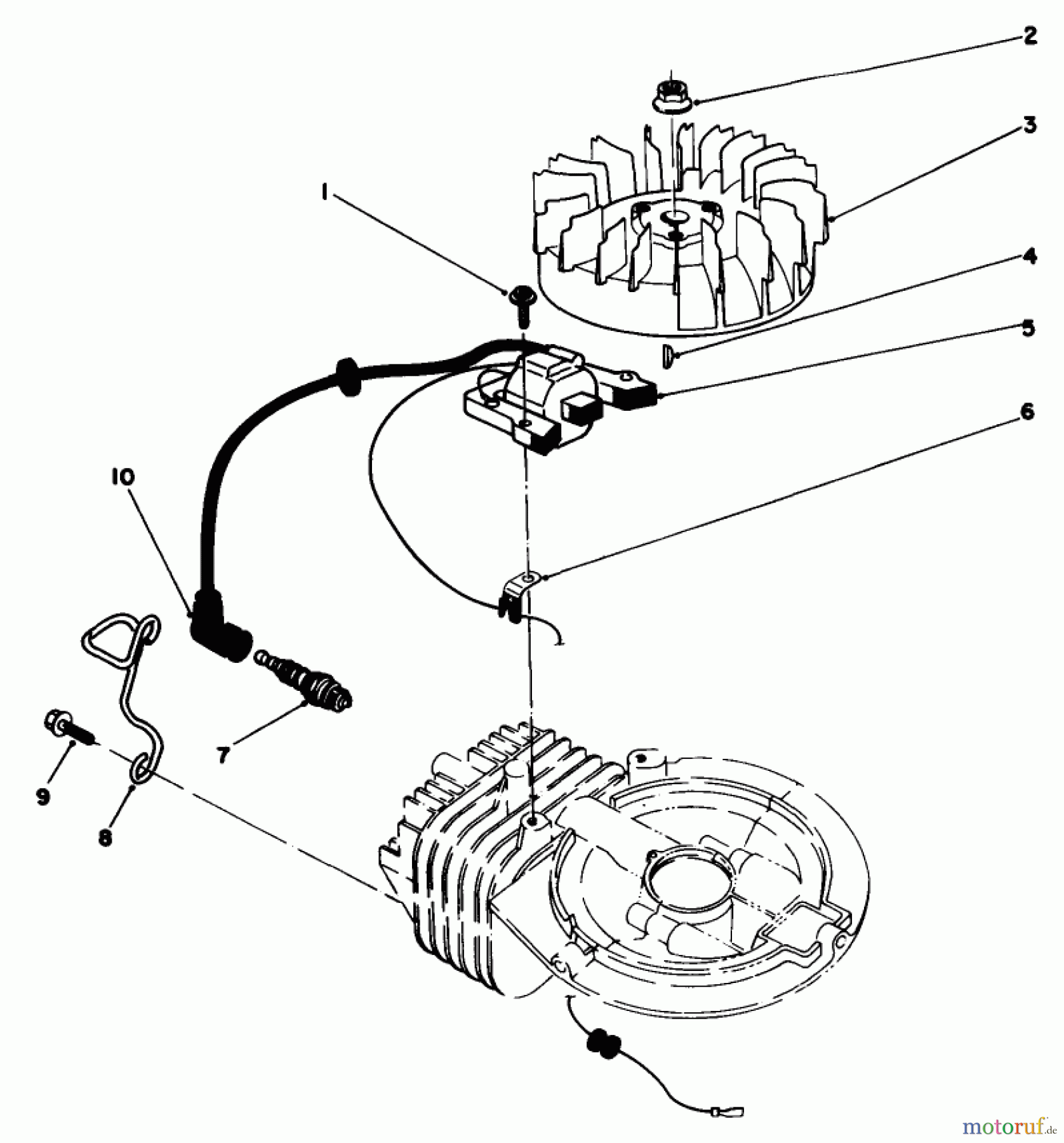  Toro Neu Mowers, Walk-Behind Seite 2 22035C - Toro Lawnmower, 1988 (8000001-8999999) FLYWHEEL AND MAGNETO ASSEMBLY (MODEL NO. 47PH7)