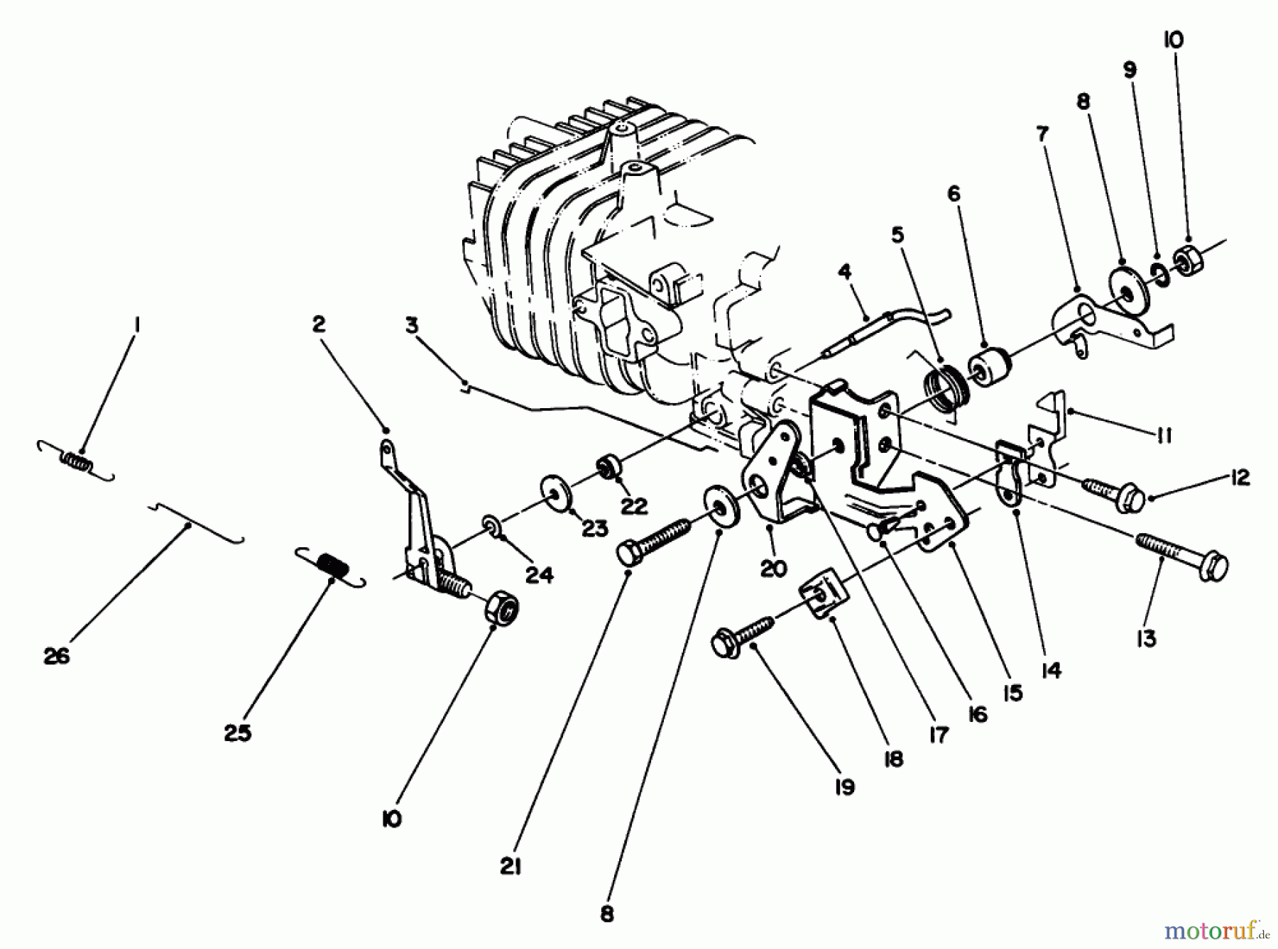  Toro Neu Mowers, Walk-Behind Seite 2 22036 - Toro Lawnmower, 1991 (1000001-1999999) GOVERNOR ASSEMBLY (MODEL NO. 47PL0-3)