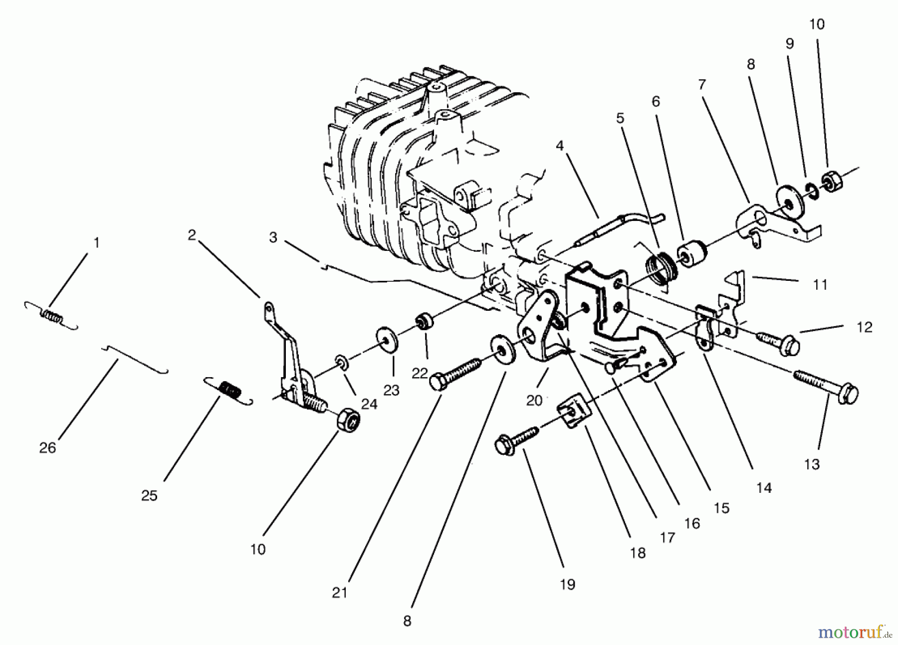  Toro Neu Mowers, Walk-Behind Seite 2 22038 - Toro Lawnmower, 1997 (7900001-7999999) GOVERNOR ASSEMBLY (MODEL NO. 47PS5-3)(MODEL NO. 22038B)(MODEL NO. 47PT6-3)(MODEL NO. 22038)