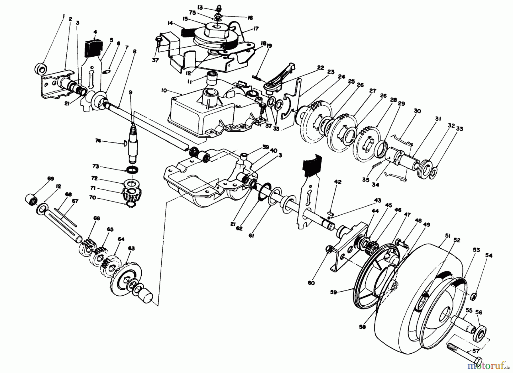  Toro Neu Mowers, Walk-Behind Seite 2 22040 - Toro Lawnmower, 1993 (3900001-3999999) GEAR CASE ASSEMBLY