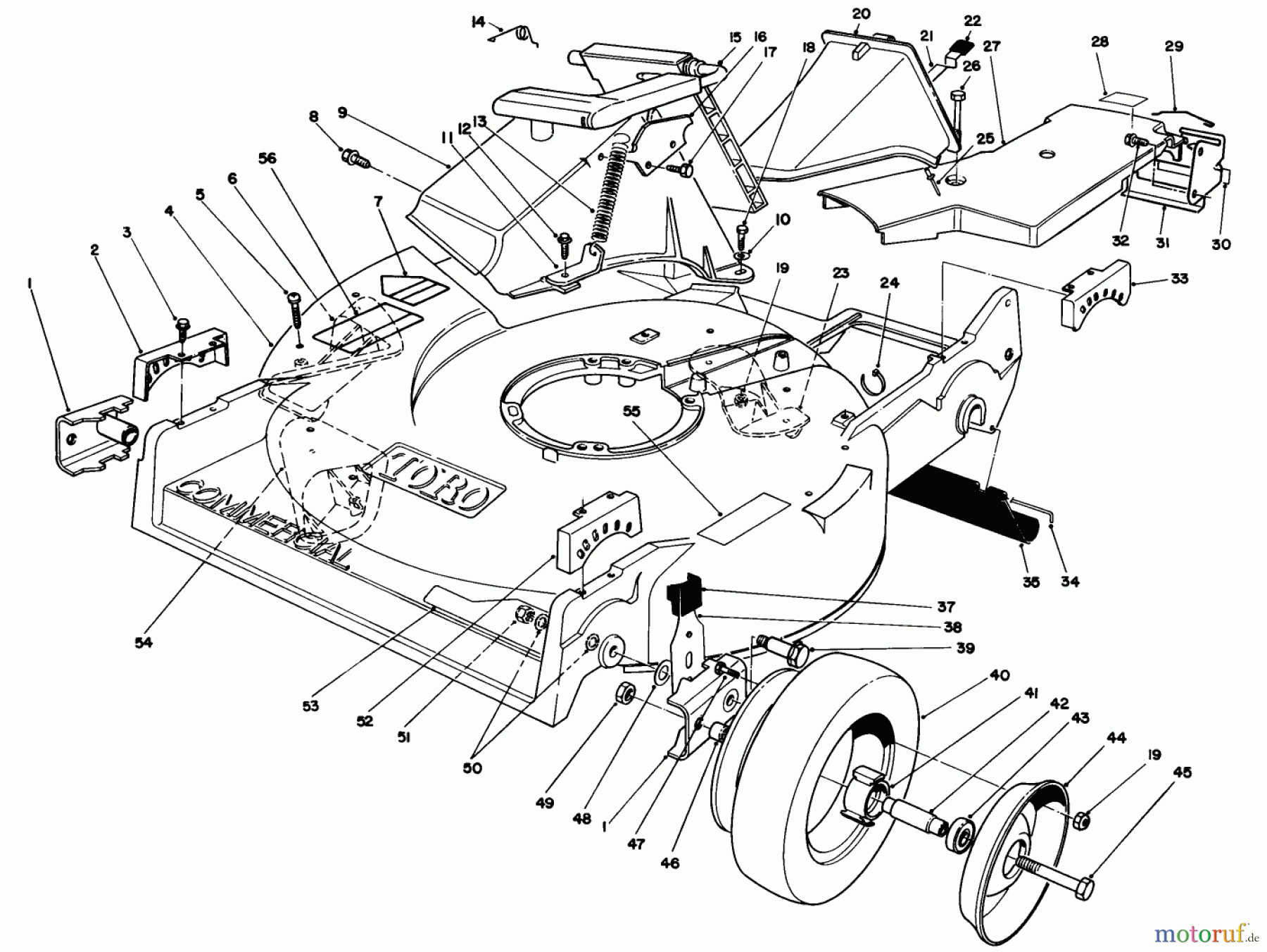  Toro Neu Mowers, Walk-Behind Seite 2 22040 - Toro Lawnmower, 1993 (3900001-3999999) HOUSING ASSEMBLY