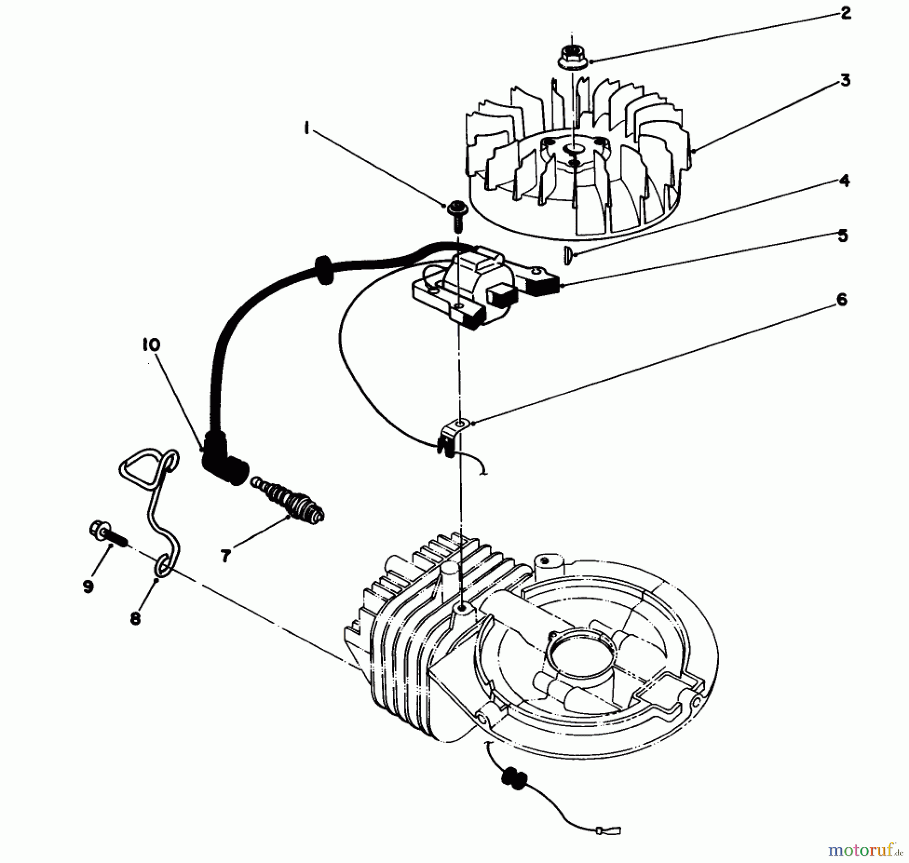  Toro Neu Mowers, Walk-Behind Seite 2 22040 - Toro Lawnmower, 1993 (3900001-3999999) IGNITION ASSEMBLY (MODEL NO. 47PN2-3)