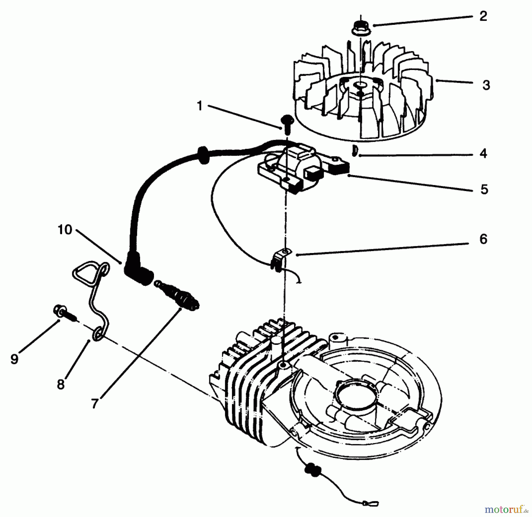  Toro Neu Mowers, Walk-Behind Seite 2 22040 - Toro Lawnmower, 1994 (4900001-4999999) IGNITION ASSEMBLY (MODEL NO. 47PR4-3)