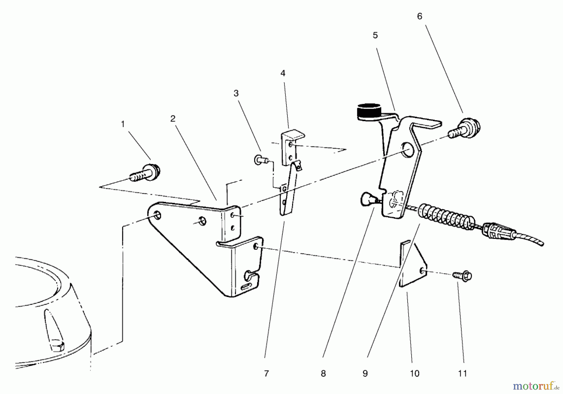  Toro Neu Mowers, Walk-Behind Seite 2 22040 - Toro Lawnmower, 1997 (7900001-7999999) BRAKE ASSEMBLY