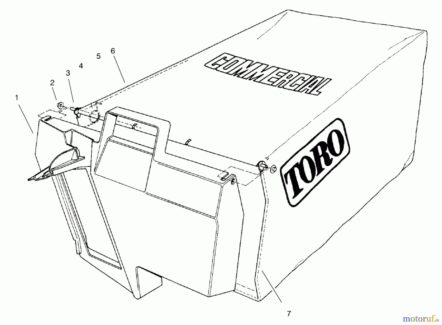  Toro Neu Mowers, Walk-Behind Seite 2 22040 - Toro Lawnmower, 1997 (7900001-7999999) GRASS BAG ASSEMBLY NO. 11-5609