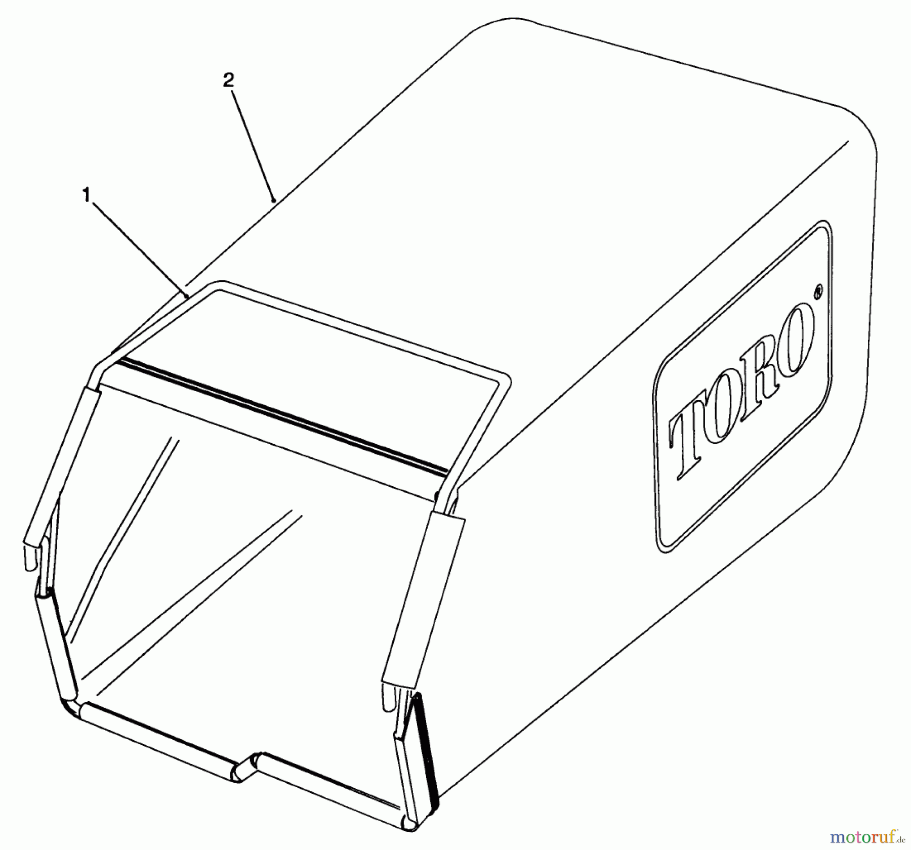  Toro Neu Mowers, Walk-Behind Seite 2 22685 - Toro Lawnmower, 1991 (1000001-1999999) GRASS BAG ASSEMBLY