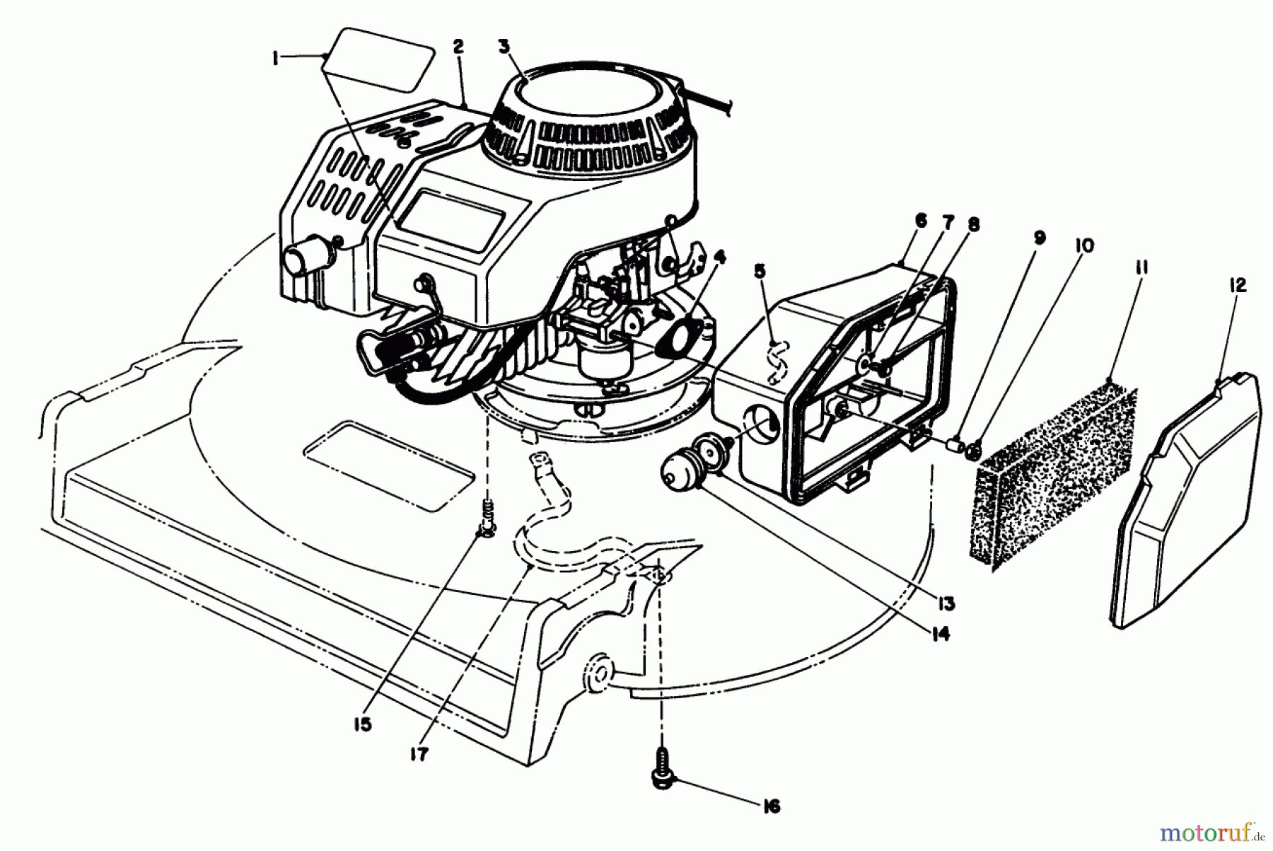  Toro Neu Mowers, Walk-Behind Seite 2 22043 - Toro Lawnmower, 1992 (2000001-2999999) ENGINE ASSEMBLY