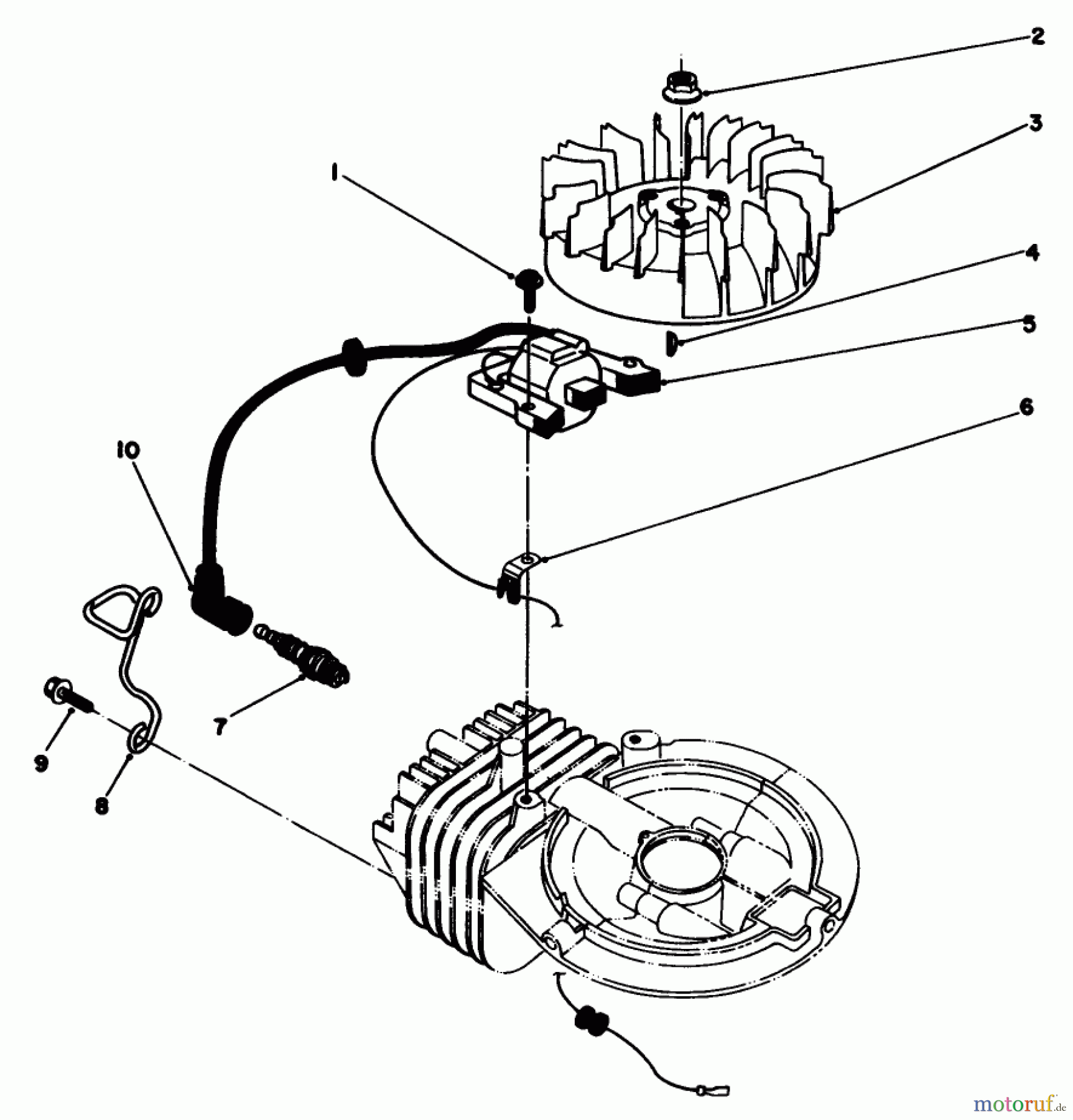  Toro Neu Mowers, Walk-Behind Seite 2 22043 - Toro Lawnmower, 1993 (3900001-3900964) IGNITION ASSEMBLY (MODEL NO. 47PN2-7)