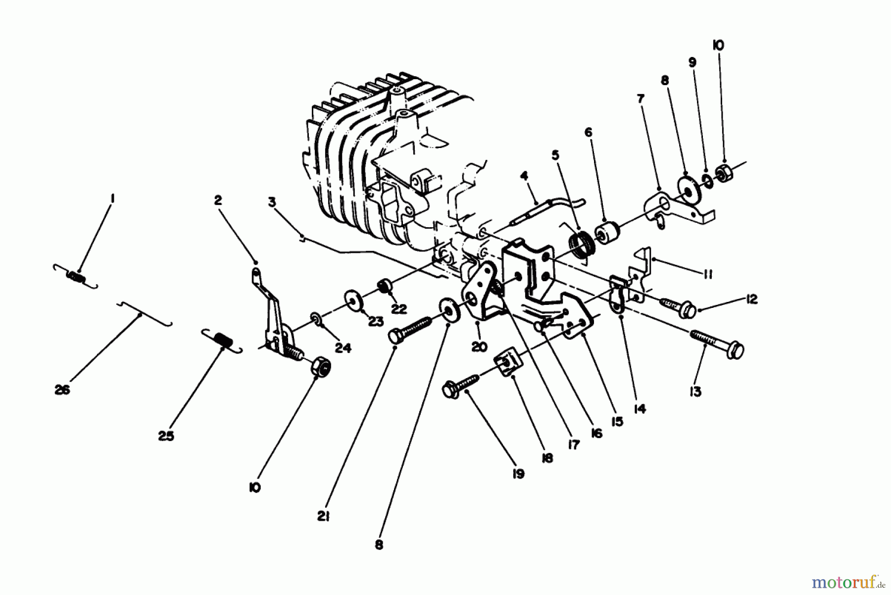  Toro Neu Mowers, Walk-Behind Seite 2 22043 - Toro Lawnmower, 1993 (3900965-3999999) GOVERNOR ASSEMBLY (MODEL NO. 47PN2-7)