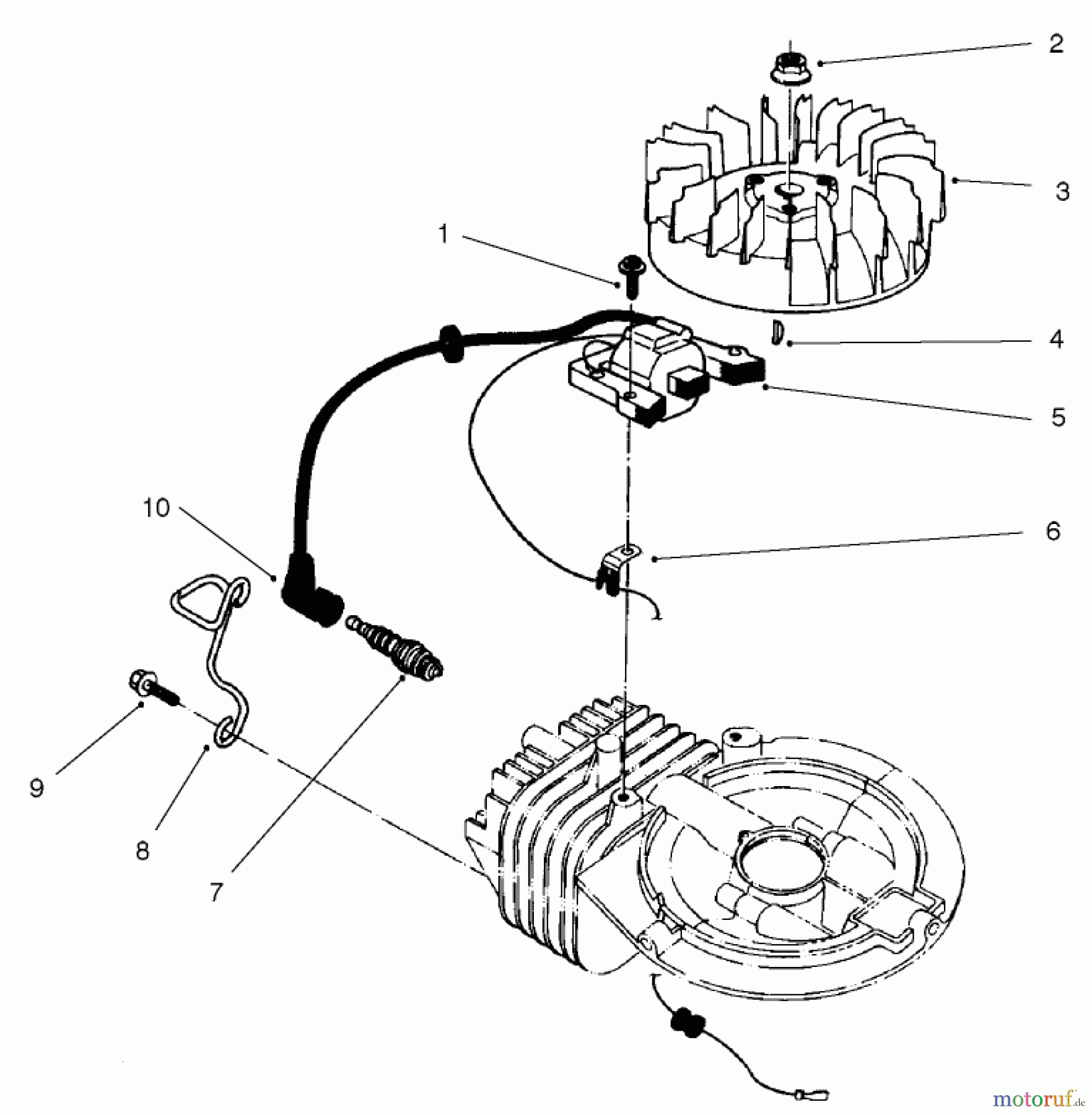  Toro Neu Mowers, Walk-Behind Seite 2 22043 - Toro Recycler Mower, 2001 (210000001-210999999) IGNITION ASSEMBLY