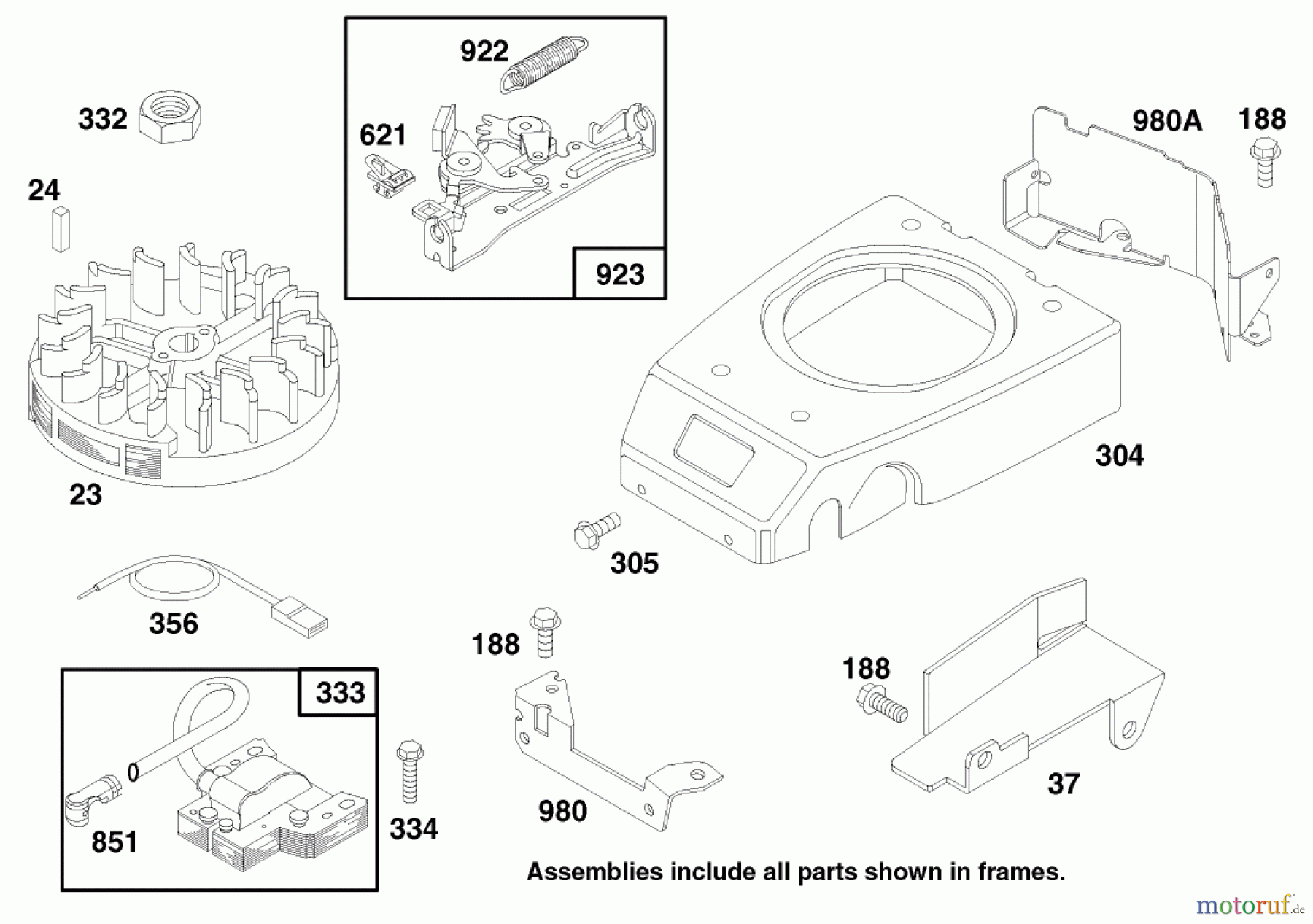  Toro Neu Mowers, Walk-Behind Seite 2 22140 - Toro Recycler Mower, 1997 (790000001-799999999) ENGINE GTS 150 #6