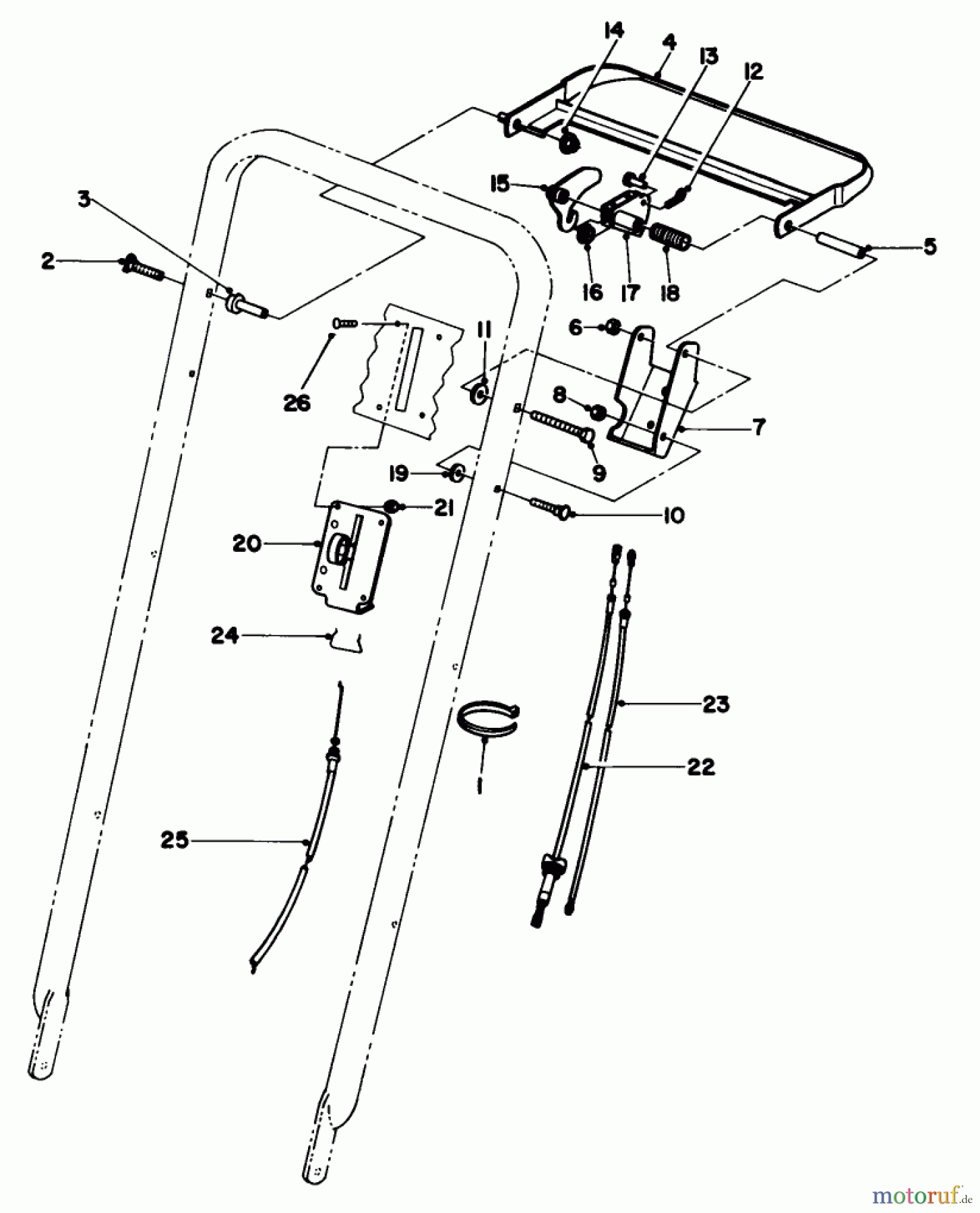  Toro Neu Mowers, Walk-Behind Seite 2 22151 - Toro Lawnmower, 1992 (2000001-2999999) TRACTION CONTROL ASSEMBLY