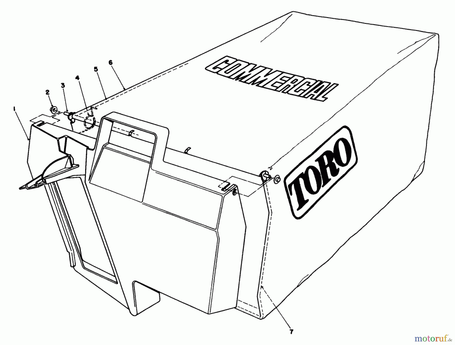  Toro Neu Mowers, Walk-Behind Seite 2 22151 - Toro Lawnmower, 1993 (3900001-3900855) GRASS BAG ASSEMBLY NO. 11-5609