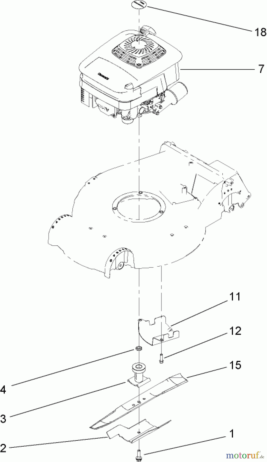  Toro Neu Mowers, Walk-Behind Seite 2 22163 (PT21) - Toro PT21 Trim Mower, 2008 (280000001-280999999) ENGINE ASSEMBLY