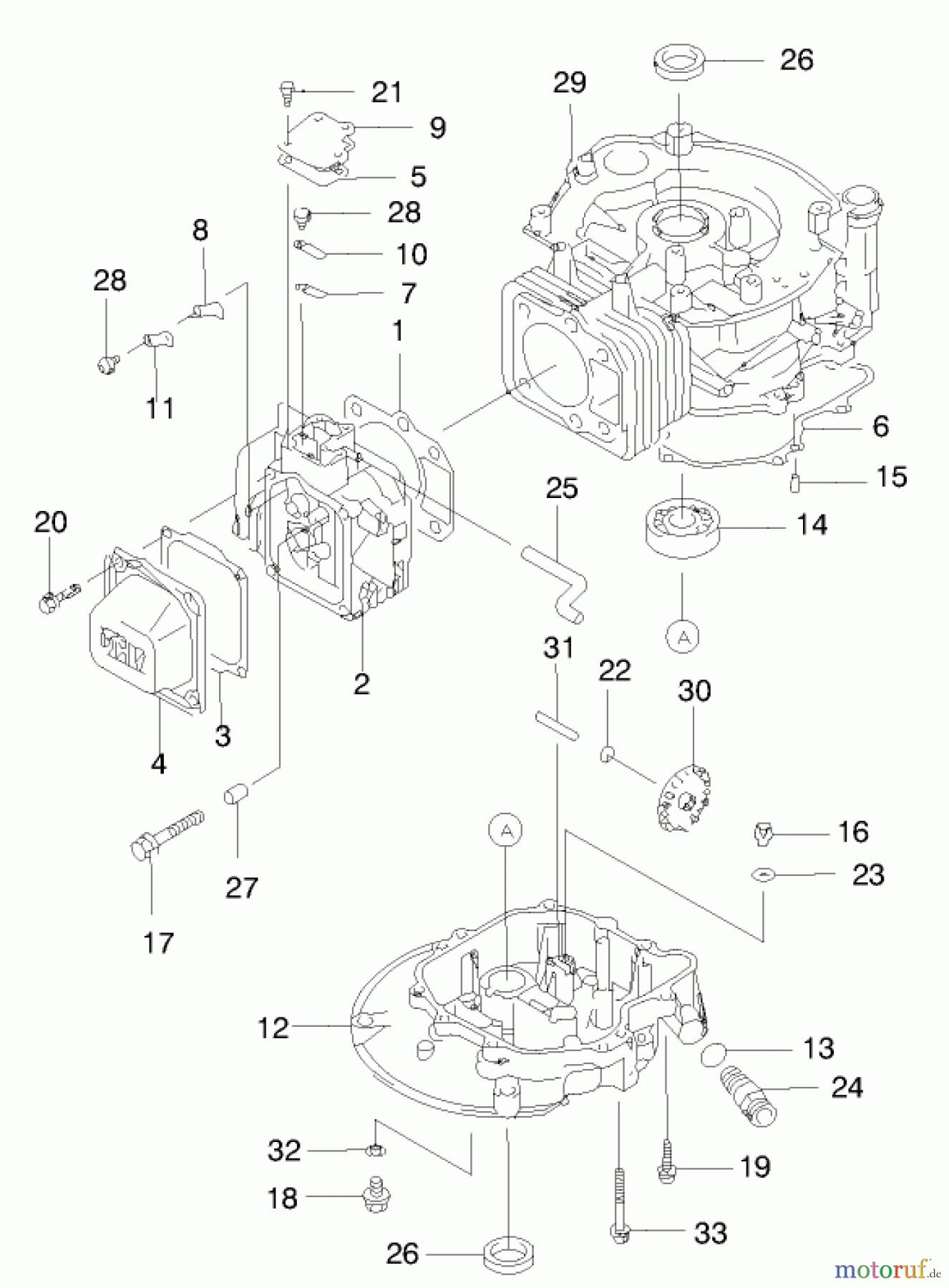  Toro Neu Mowers, Walk-Behind Seite 2 22170 - Toro Recycler Mower, 2000 (200000001-200999999) CYLINDER/CRANKCASE