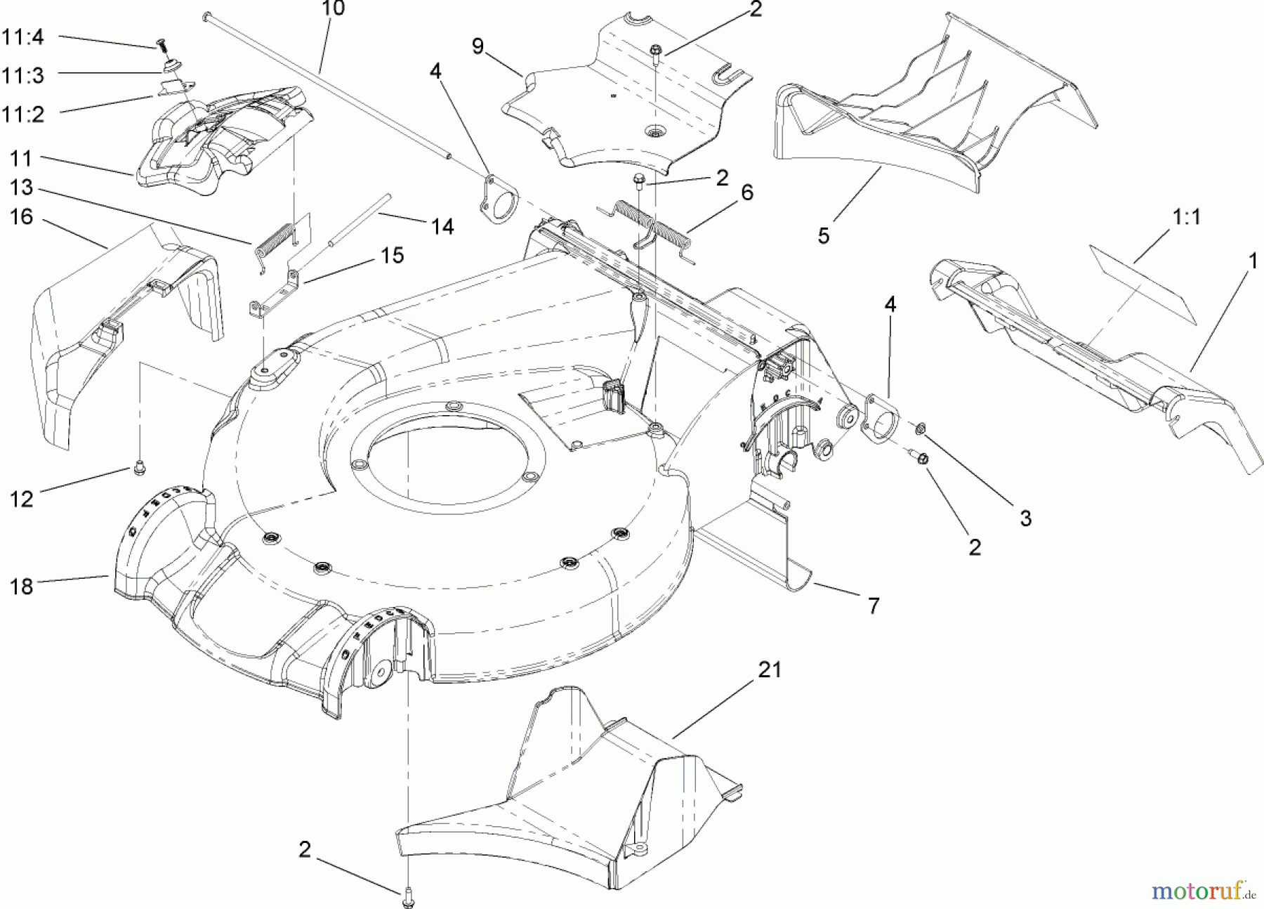  Toro Neu Mowers, Walk-Behind Seite 2 22193 (PT21) - Toro PT21 Trim Mower, 2008 (280000001-280999999) HOUSING ASSEMBLY