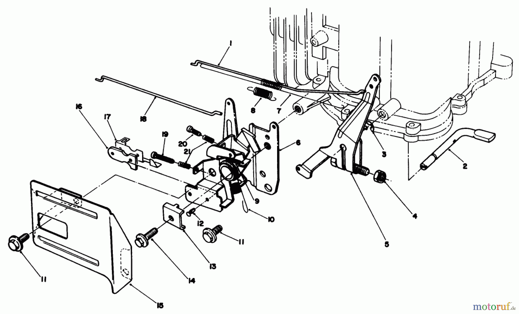  Toro Neu Mowers, Walk-Behind Seite 2 22510 - Toro Lawnmower, 1988 (8000001-8999999) GOVERNOR ASSEMBLY MODEL NO. VMH7