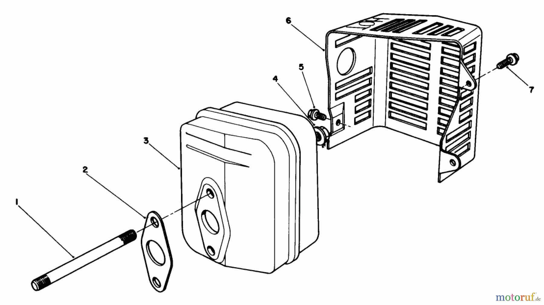  Toro Neu Mowers, Walk-Behind Seite 2 22623 - Toro Lawnmower, 1987 (7000001-7999999) MUFFLER ASSEMBLY