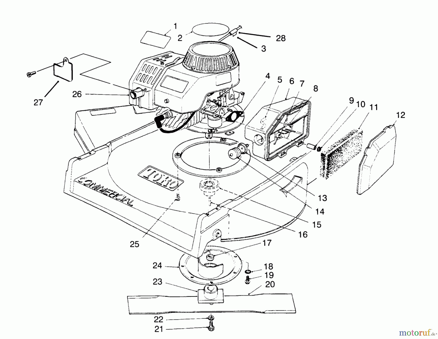  Toro Neu Mowers, Walk-Behind Seite 2 22700BC - Toro Lawnmower, 1995 (5900001-5999999) ENGINE ASSEMBLY