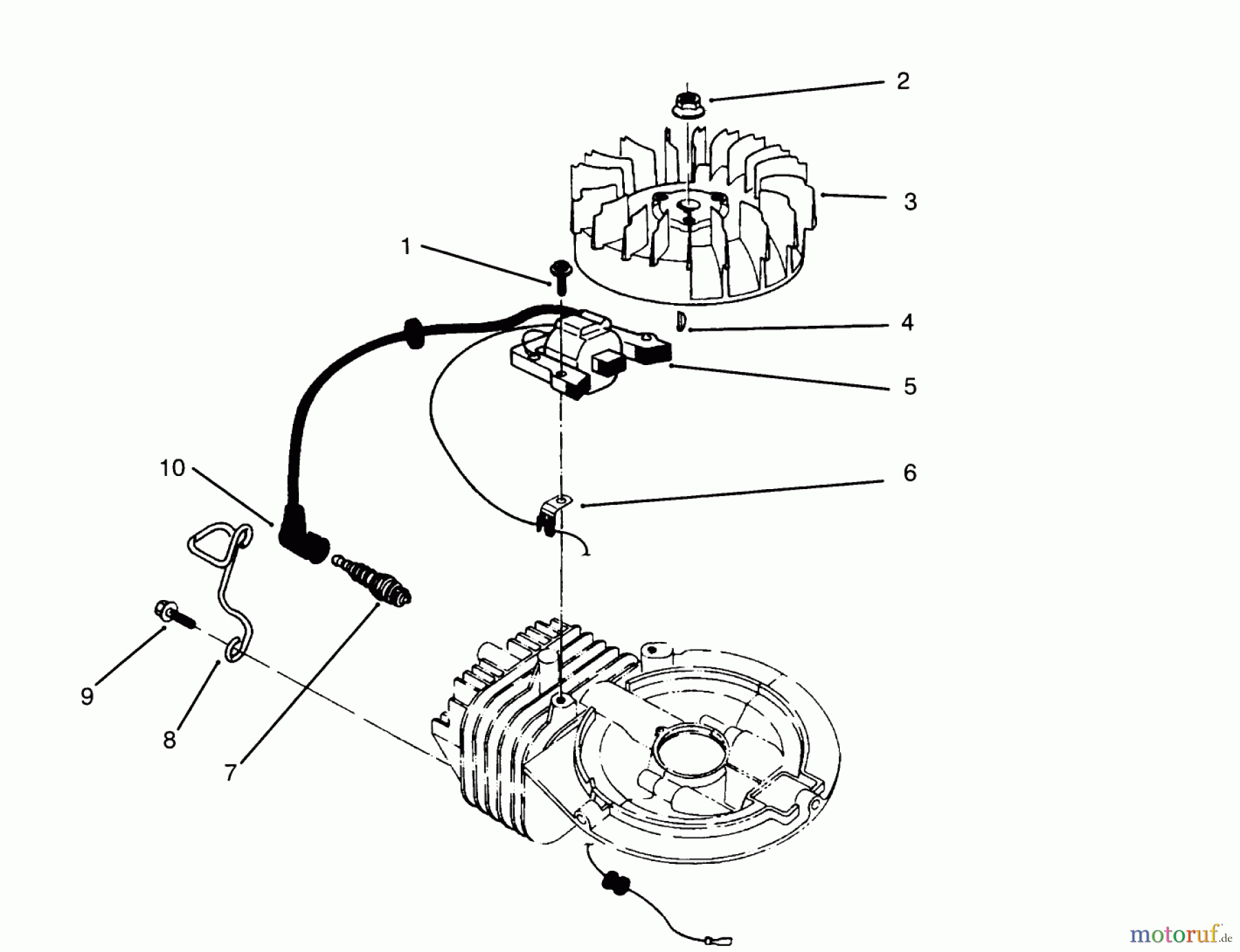  Toro Neu Mowers, Walk-Behind Seite 2 22700BC - Toro Lawnmower, 1995 (5900001-5999999) IGNITION ASSEMBLY (MODEL NO. 47PR4-3)