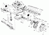 Toro 22701B - Lawnmower, 1996 (69000001-69999999) Spareparts GEAR CASE ASSEMBLY