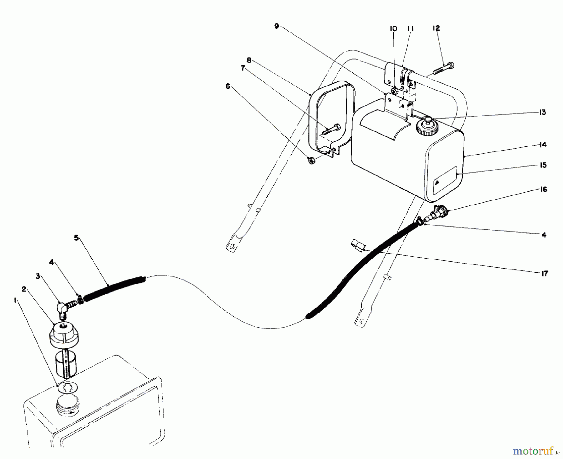  Toro Neu Mowers, Walk-Behind Seite 2 23158 - Toro Lawnmower, 1983 (3000001-3999999) REMOTE FUEL TANK KIT NO. 28-5590 (OPTIONAL)